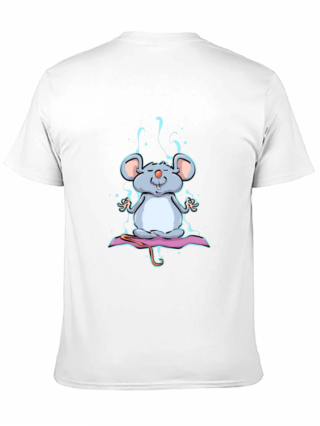 Meditating Mouse Graphic Tee - Zen Style