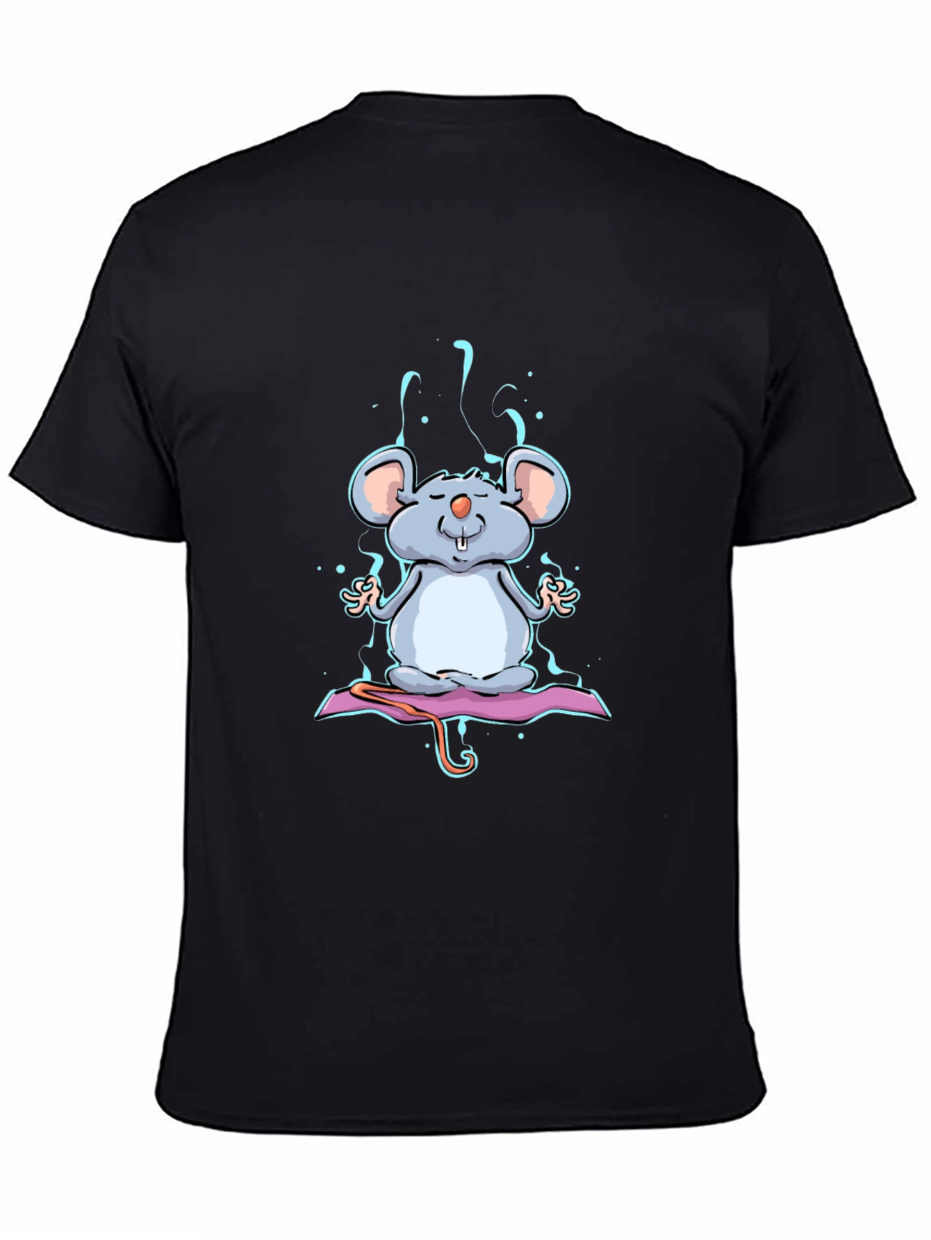 Meditating Mouse Graphic Tee - Zen Style