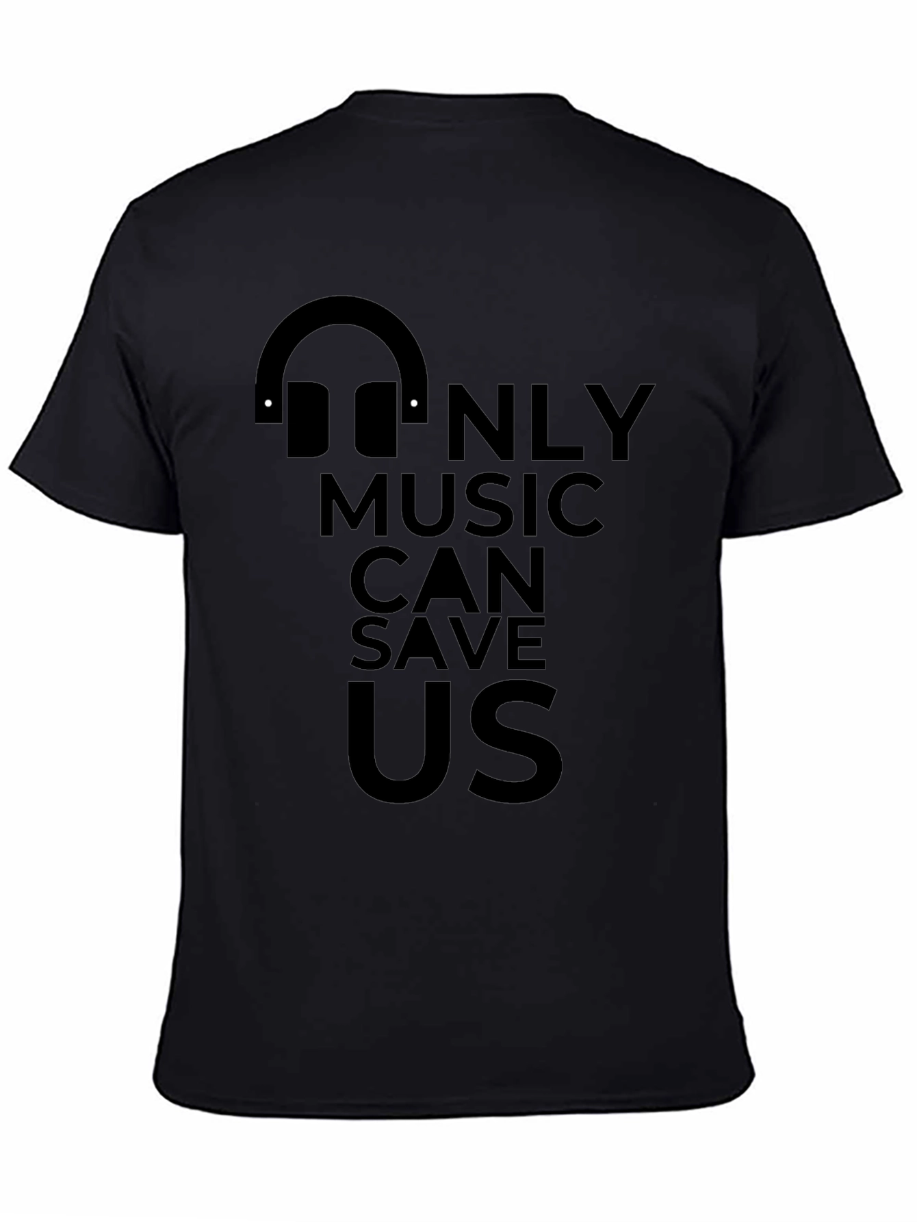 Music Can Save Us Black Graphic Tee
