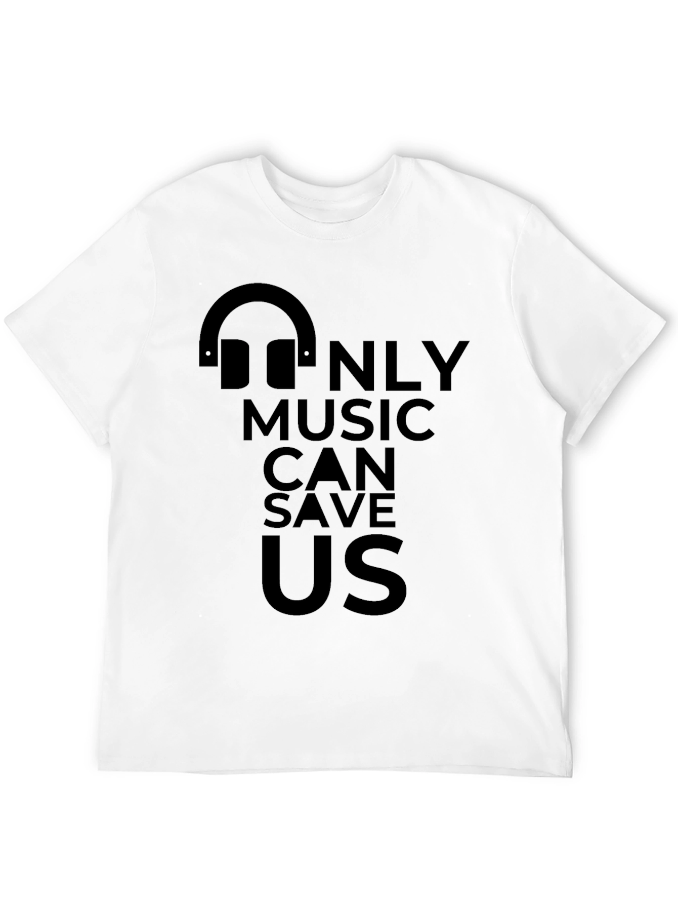 Music Can Save Us Black Graphic Tee
