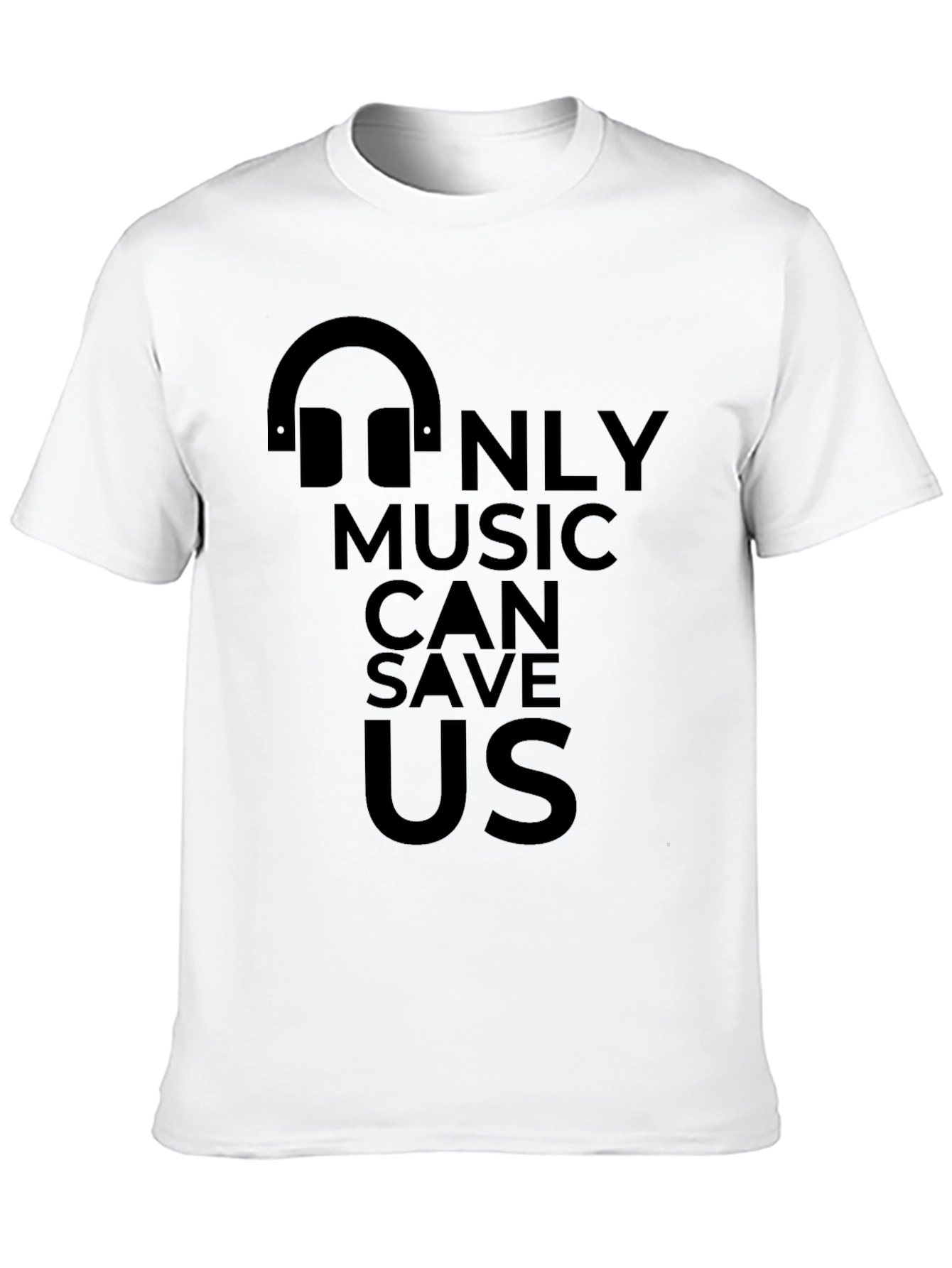 Music Can Save Us Black Graphic Tee