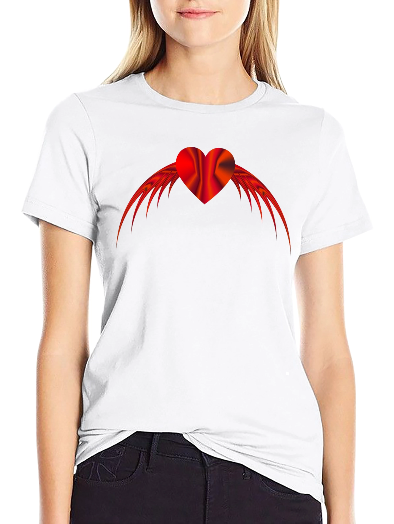 Winged Heart Graphic Tee - Mens Black T-Shirt