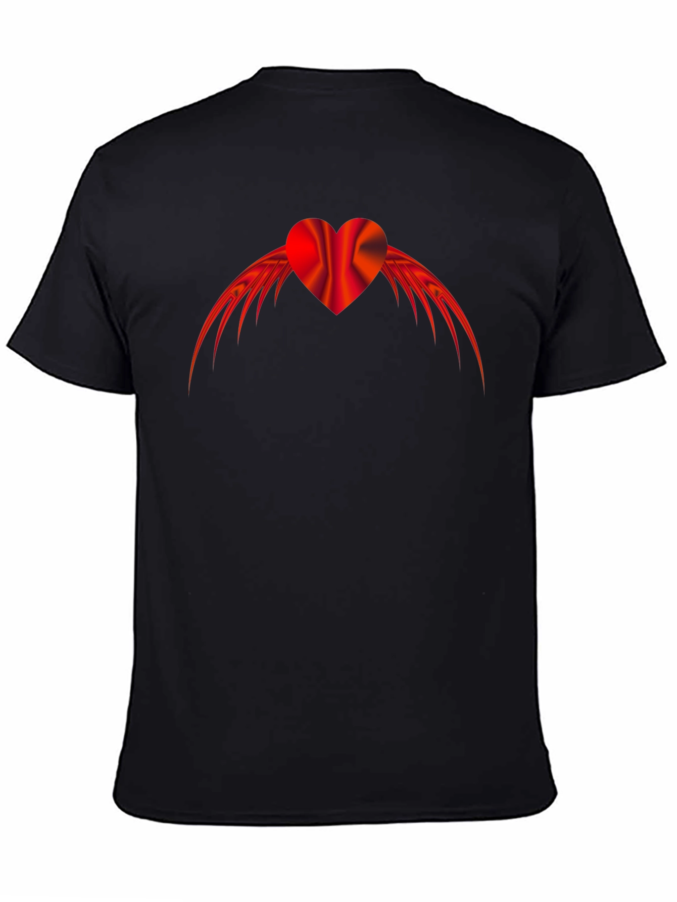 Winged Heart Graphic Tee - Mens Black T-Shirt