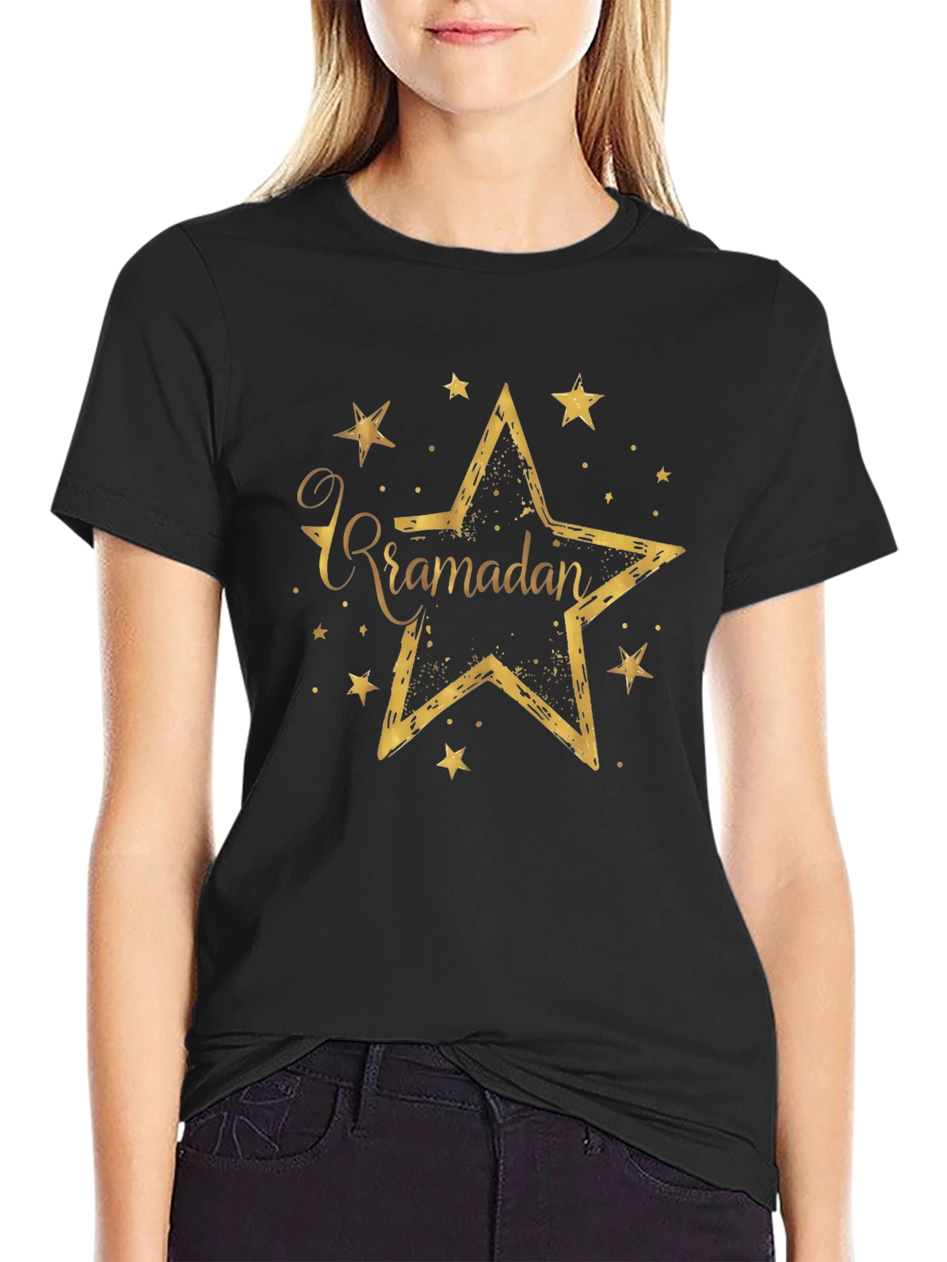 Ramadan Star T-Shirt - Black
