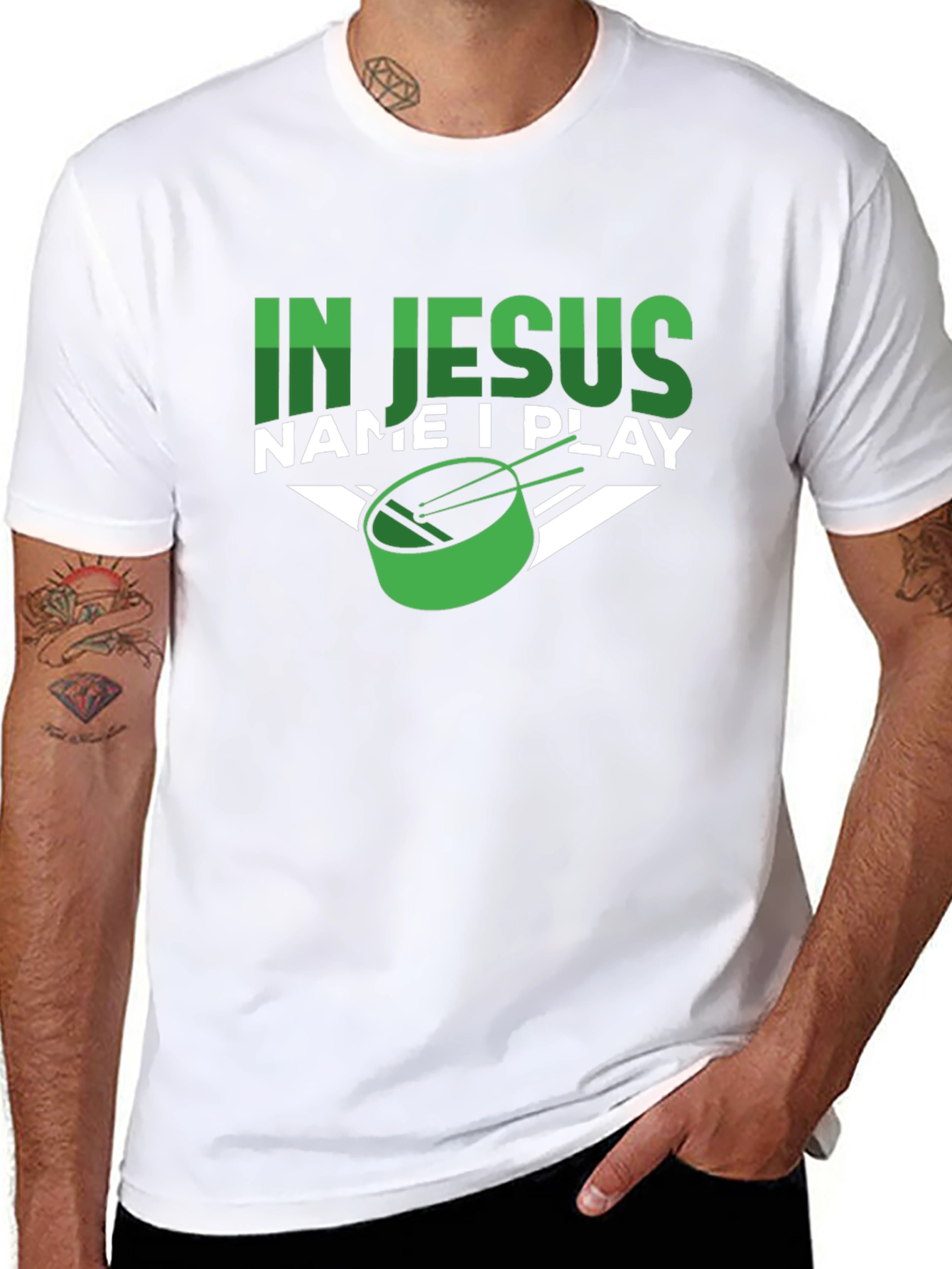In Jesus Name I Play T-Shirt - Christian Hockey