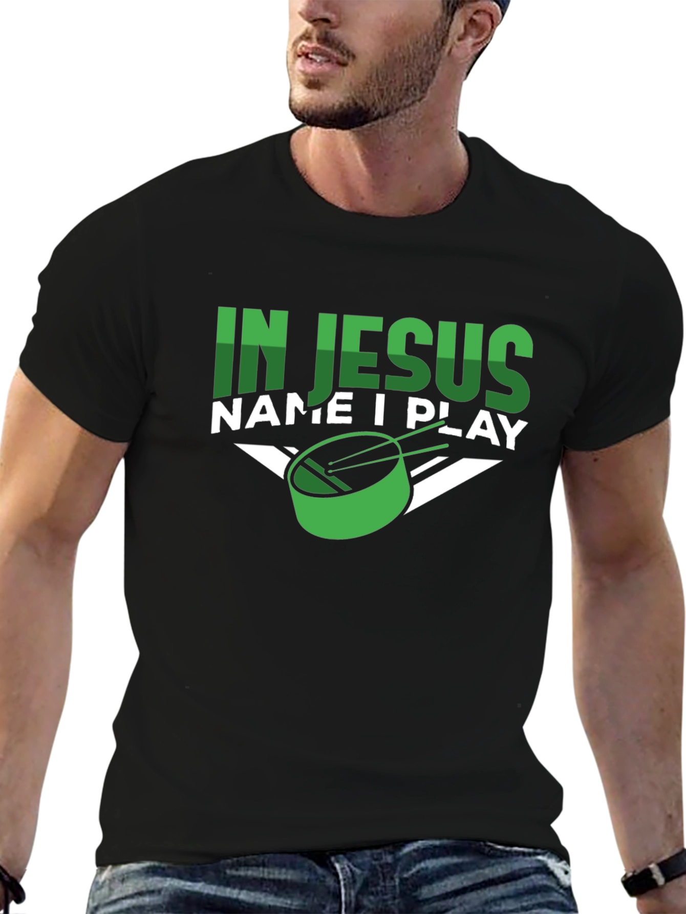 In Jesus Name I Play T-Shirt - Christian Hockey
