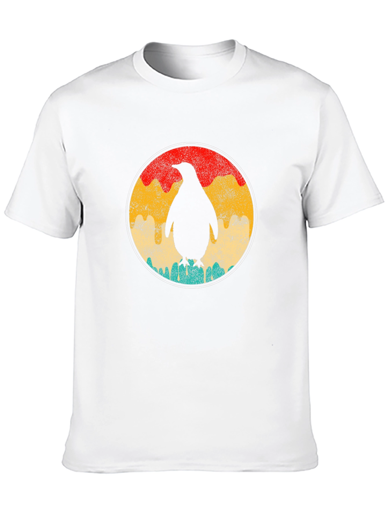 Retro Penguin Graphic Tee - Unisex Black T-Shirt