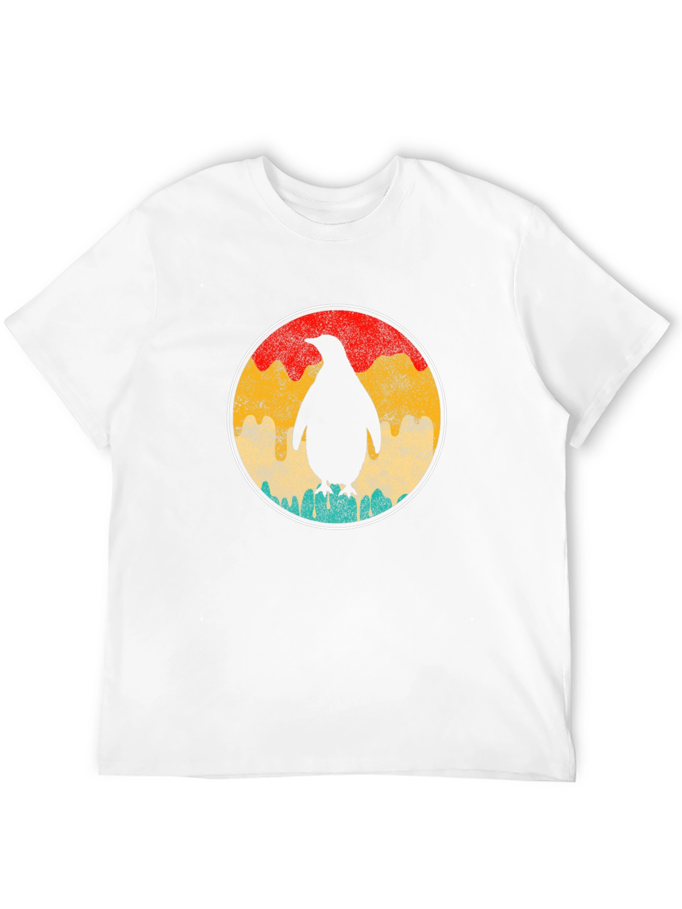 Retro Penguin Graphic Tee - Unisex Black T-Shirt