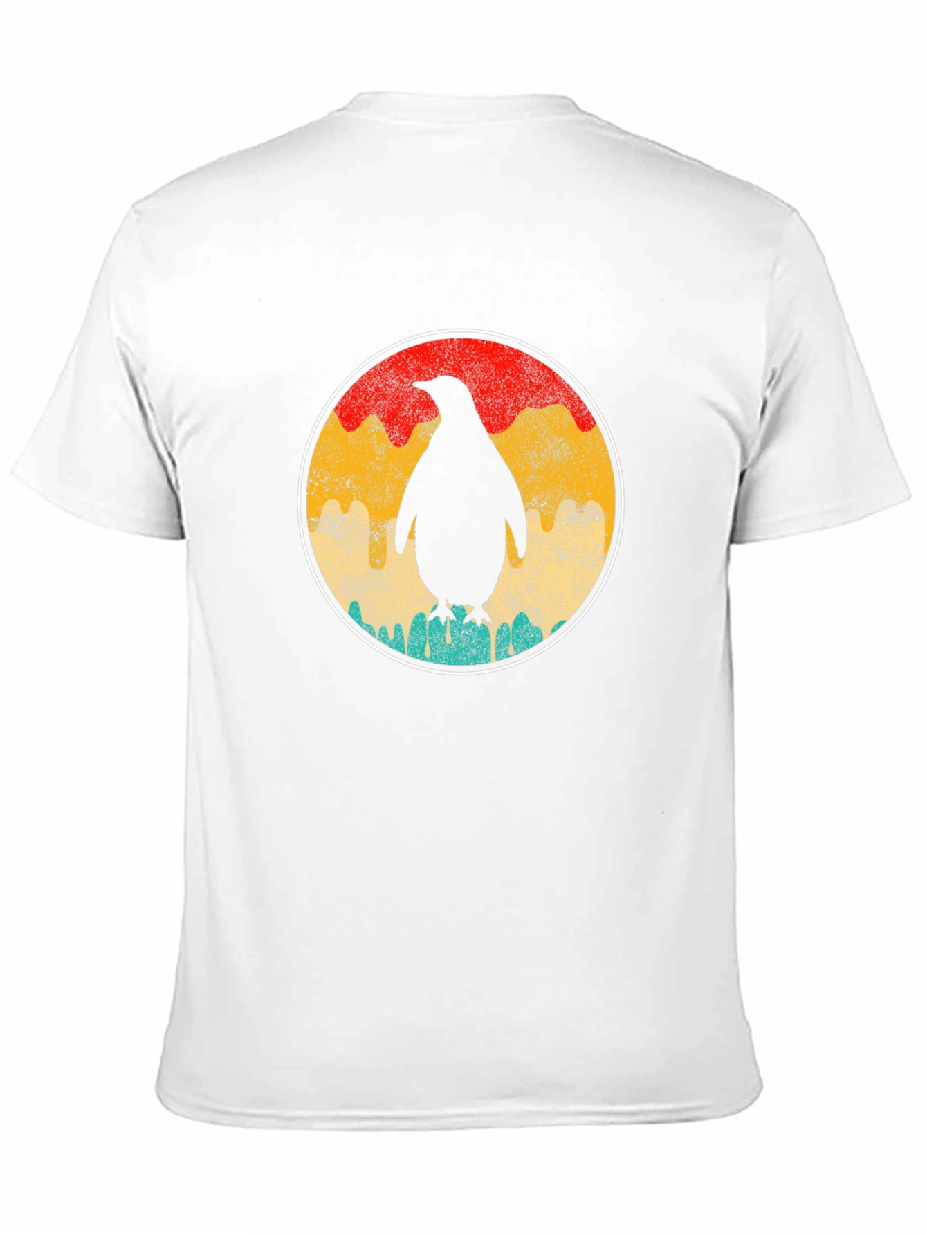 Retro Penguin Graphic Tee - Unisex Black T-Shirt