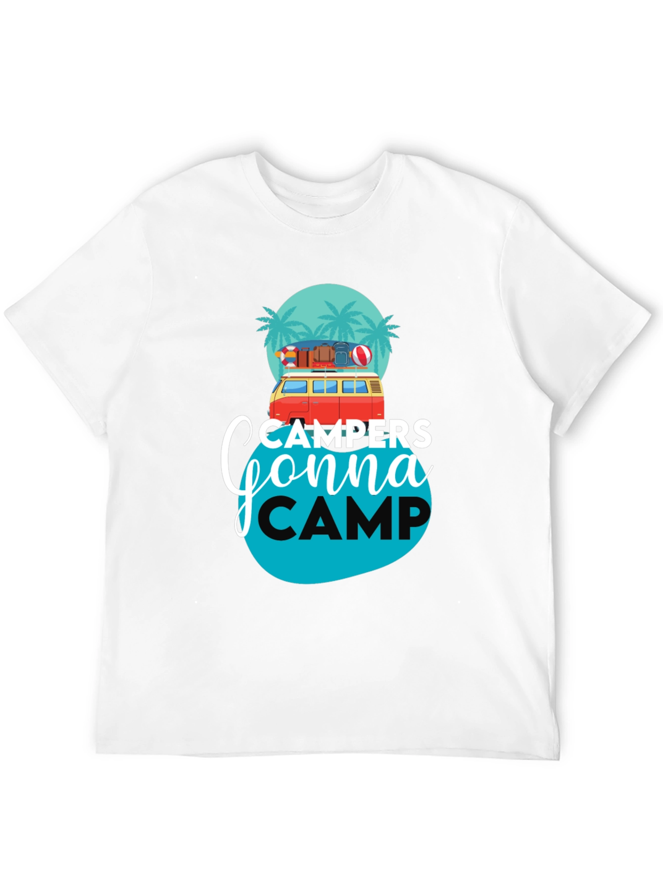 Campers Gonna Camp Graphic Tee - Black