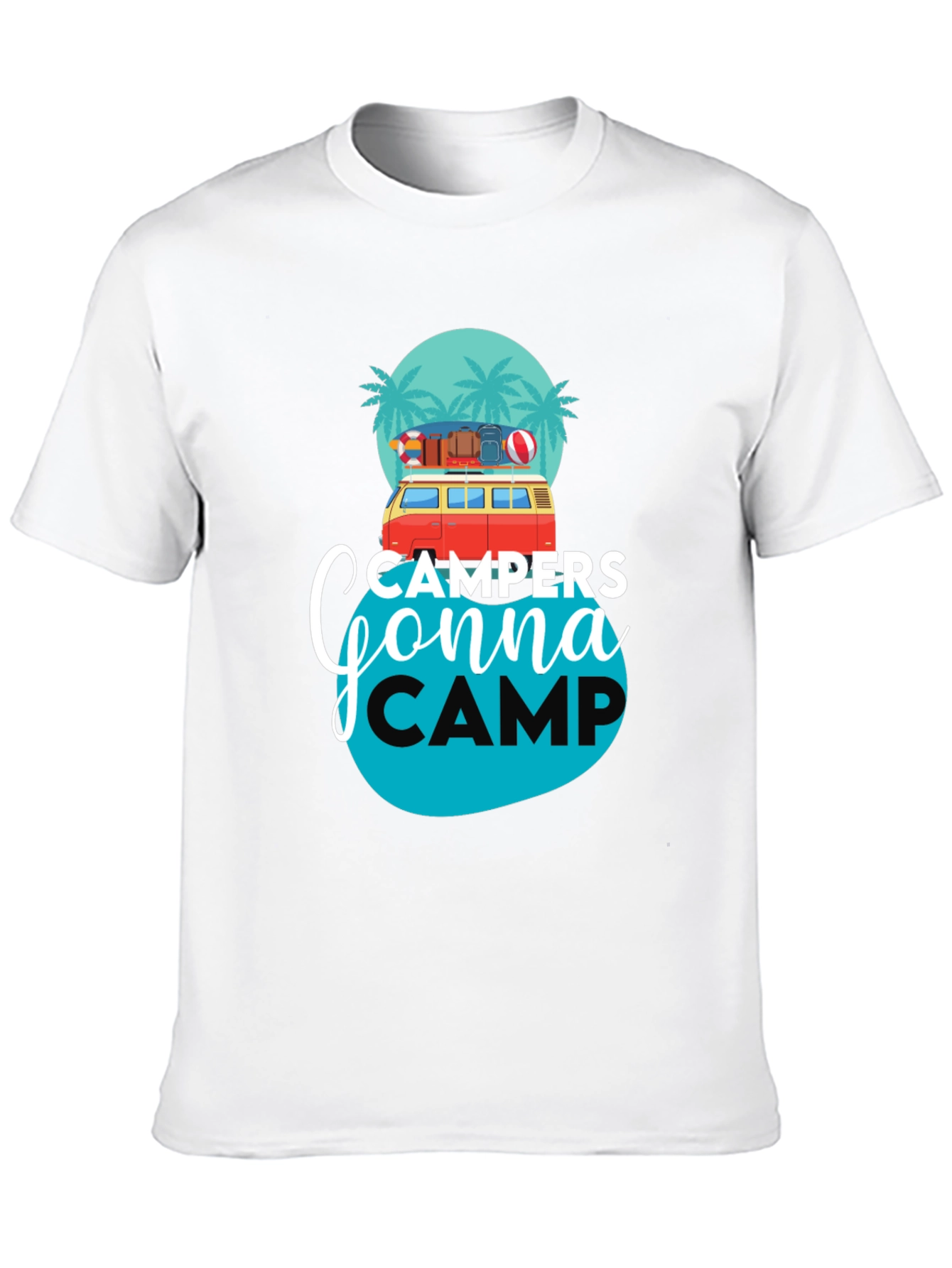 Campers Gonna Camp Graphic Tee - Black