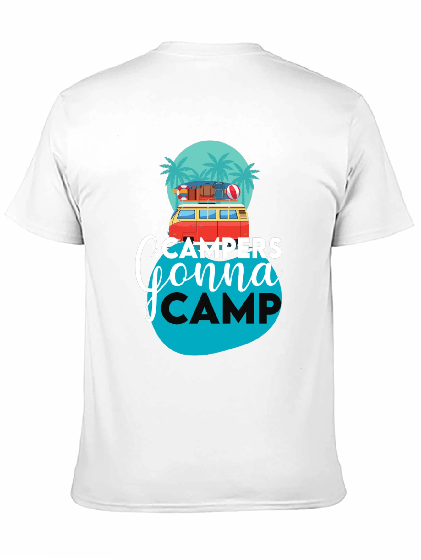 Campers Gonna Camp Graphic Tee - Black