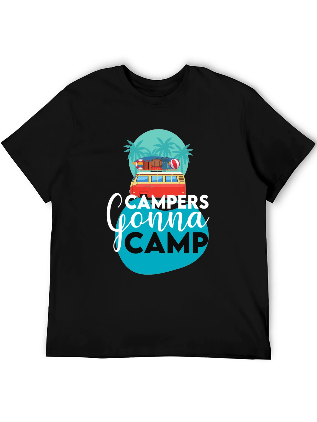 Campers Gonna Camp Graphic Tee - Black