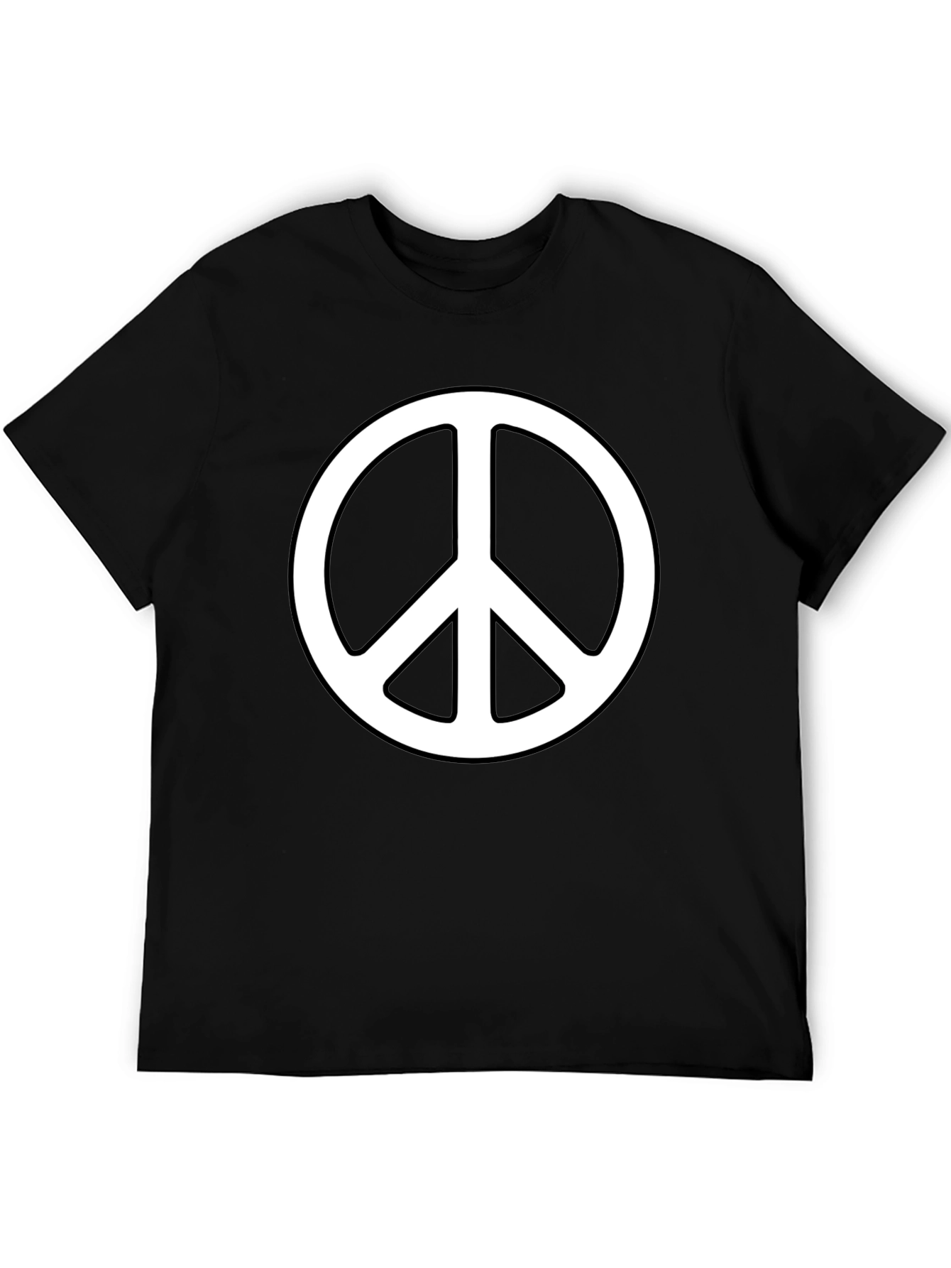 Peace Symbol Graphic Tee - Black