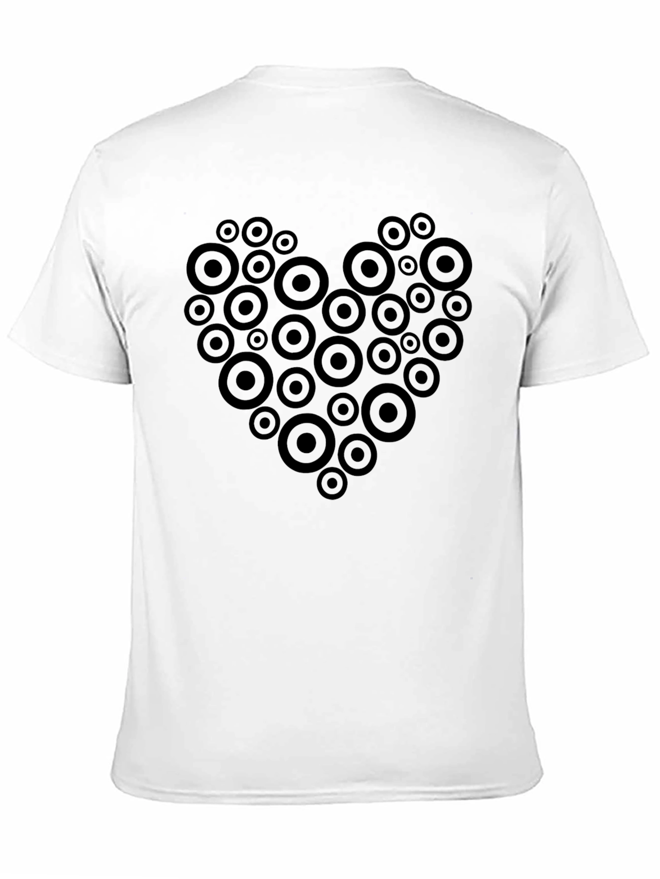 Circle Heart Graphic Tee - Modern Design Casual Style