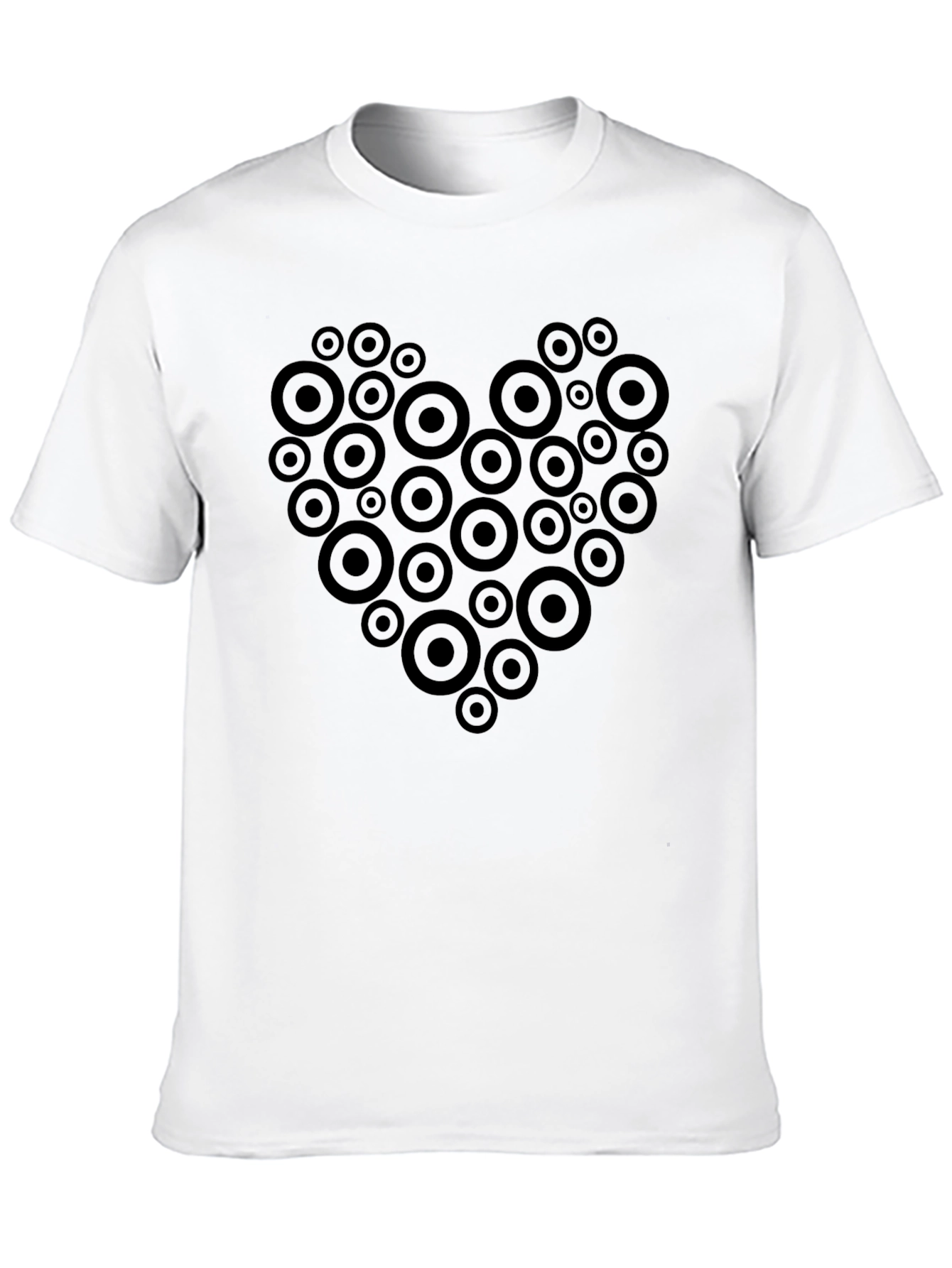 Circle Heart Graphic Tee - Modern Design Casual Style