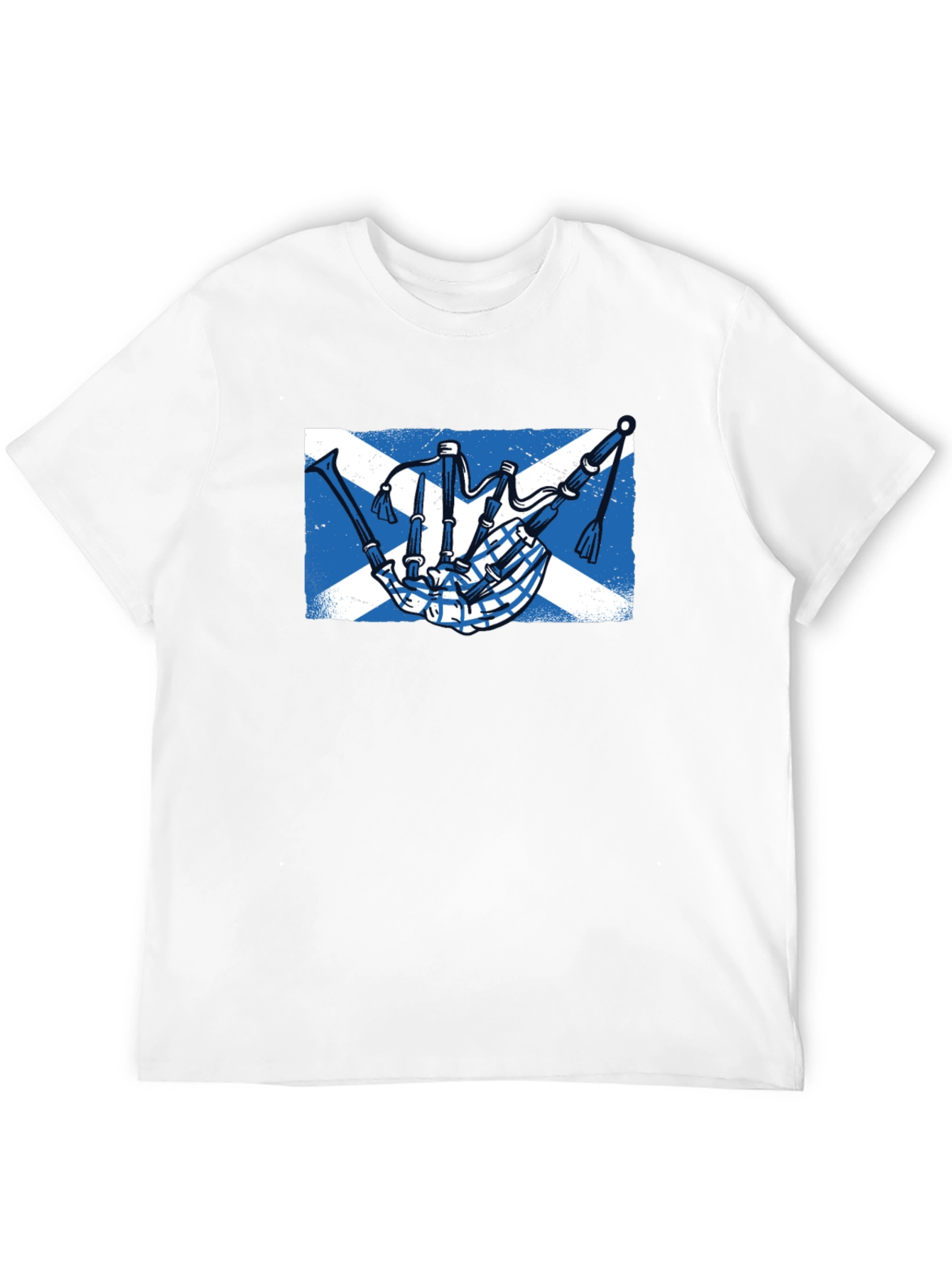 Scottish Bagpipe Saltire T-Shirt