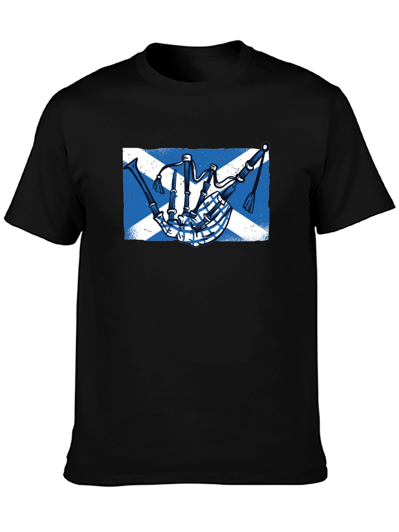 Scottish Bagpipe Saltire T-Shirt