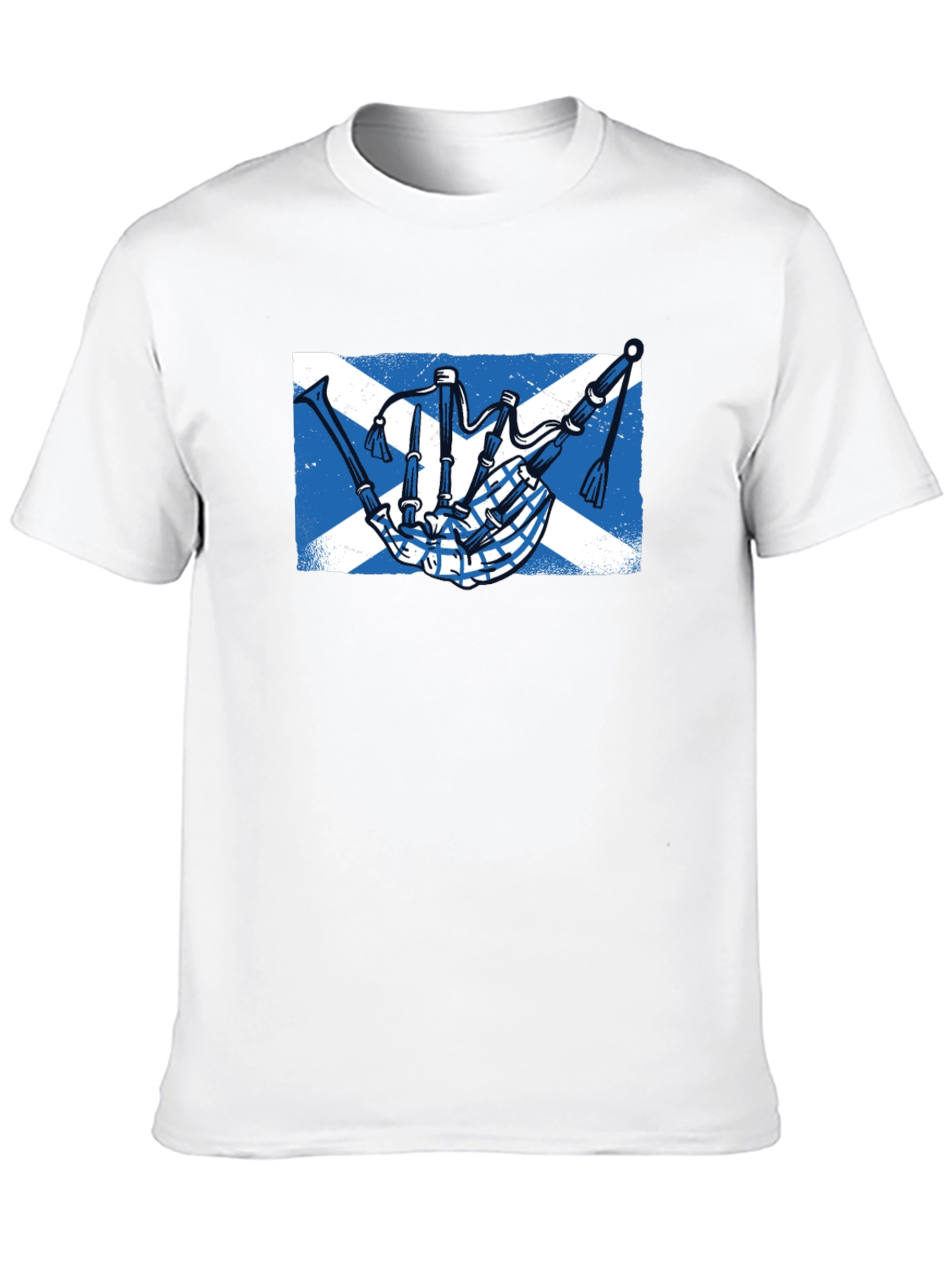 Scottish Bagpipe Saltire T-Shirt