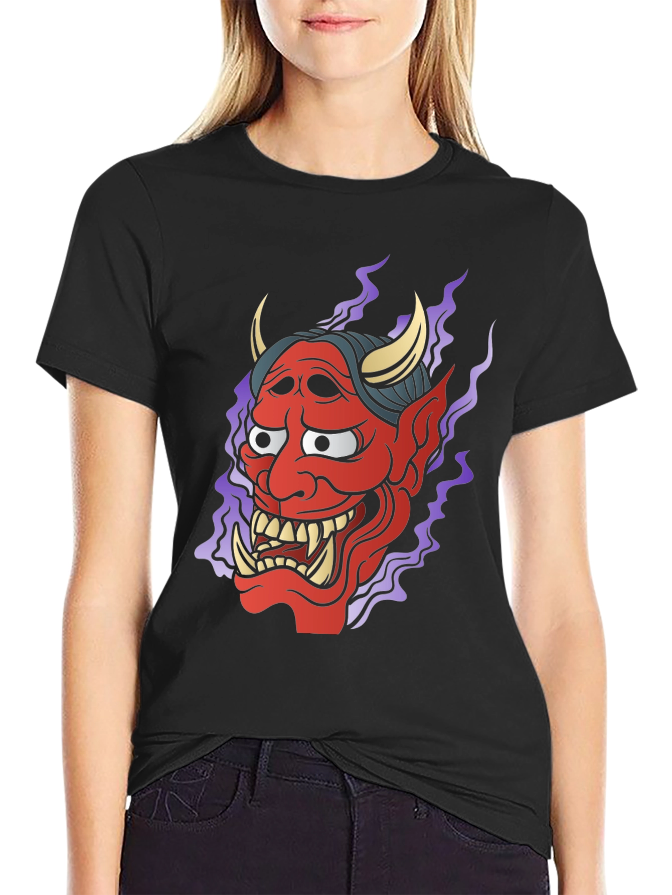 Hannya Demon Graphic T-Shirt