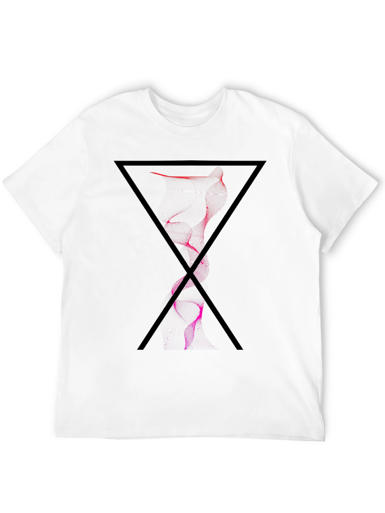 Abstract Triangle Graphic Tee - Black