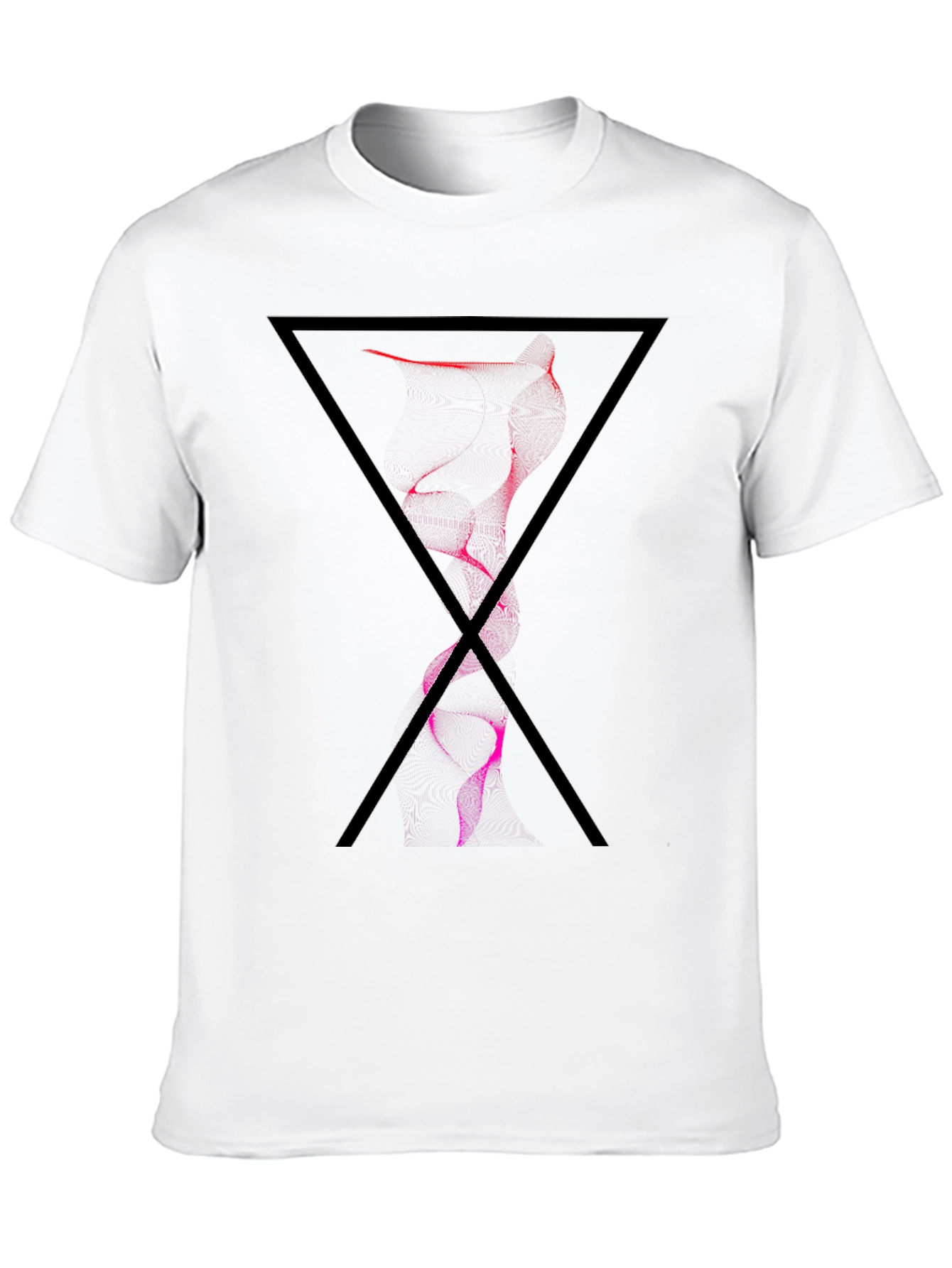 Abstract Triangle Graphic Tee - Black