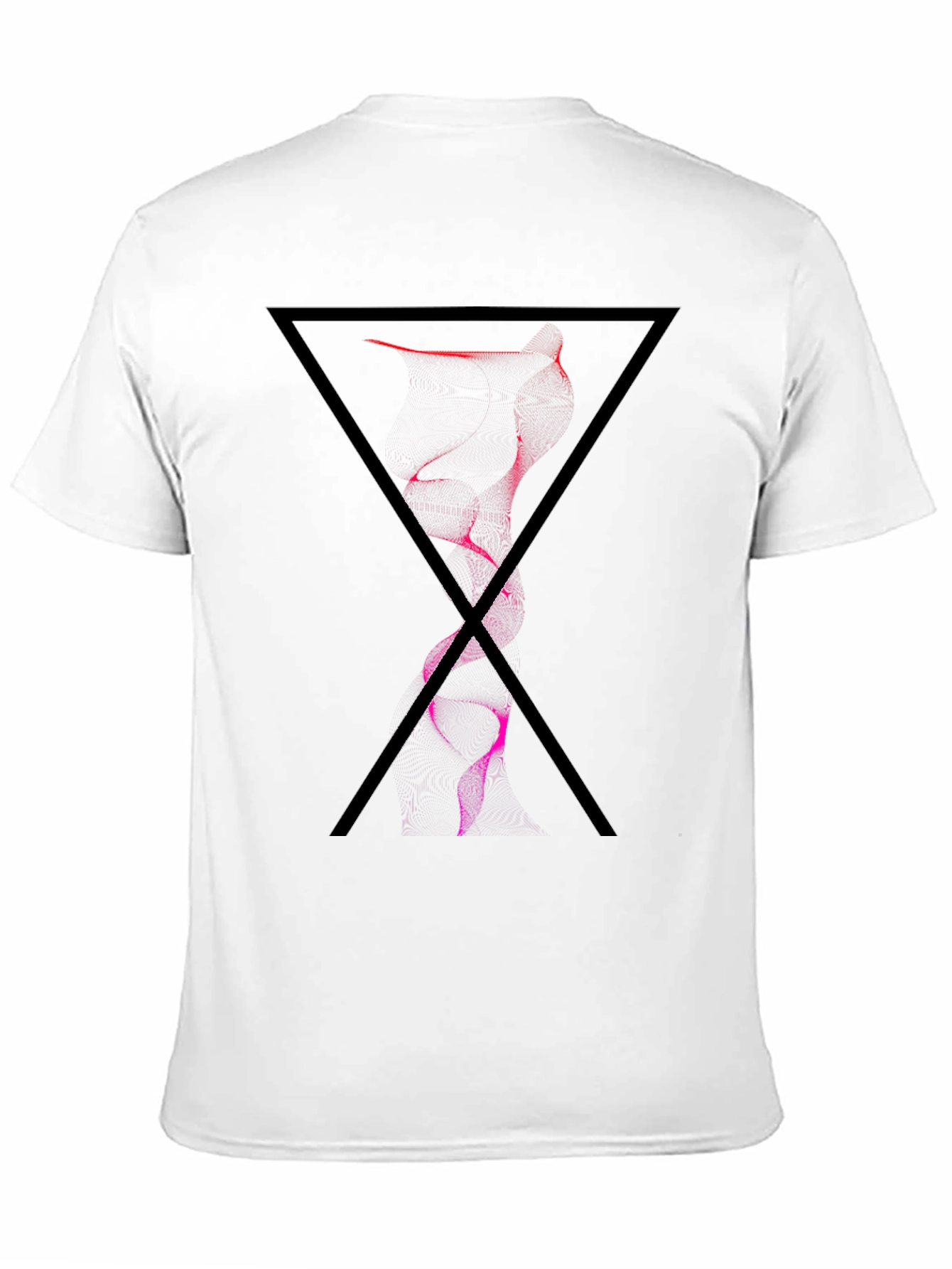 Abstract Triangle Graphic Tee - Black