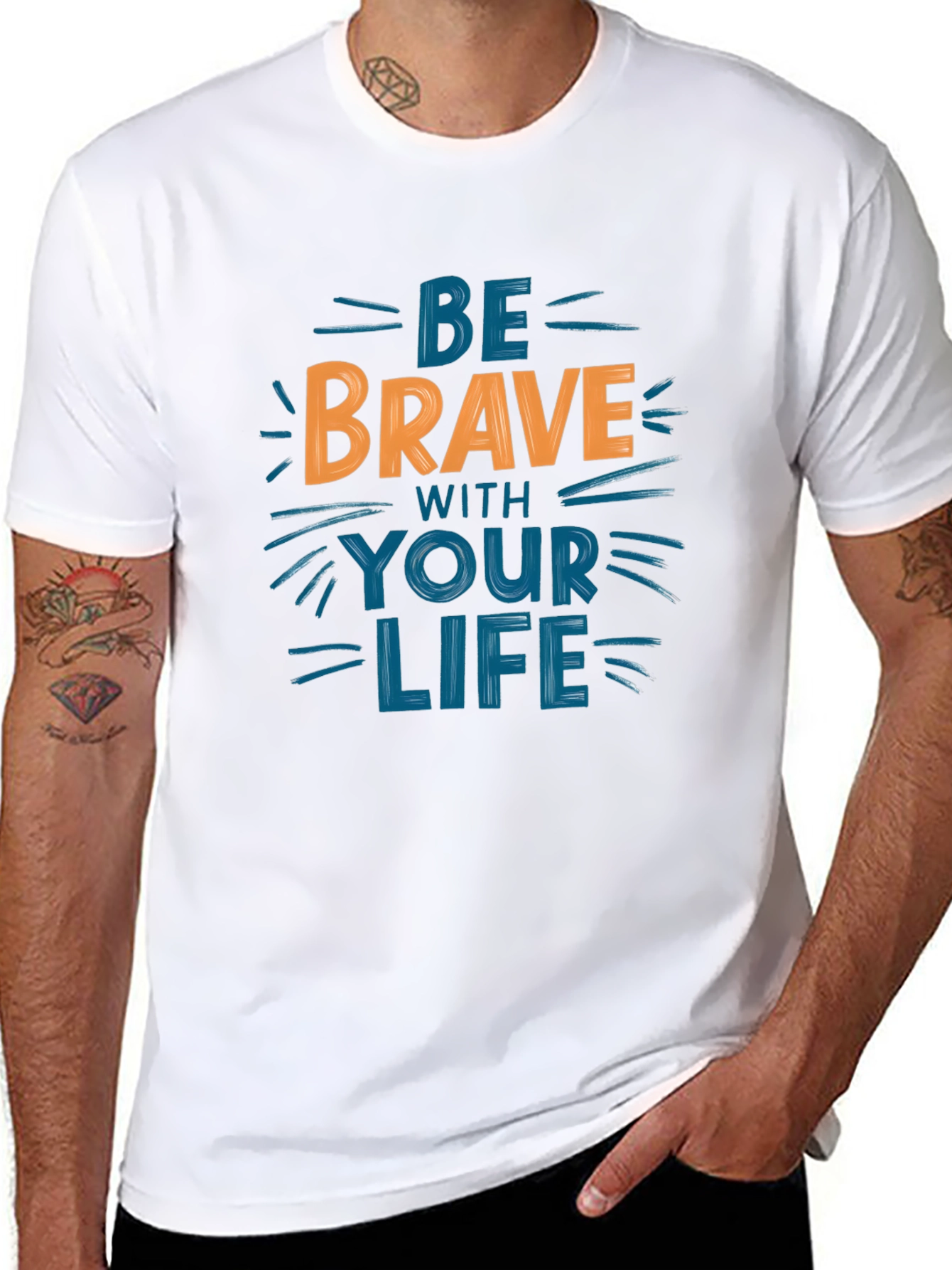Be Brave T-Shirt - Motivational Graphic Tee