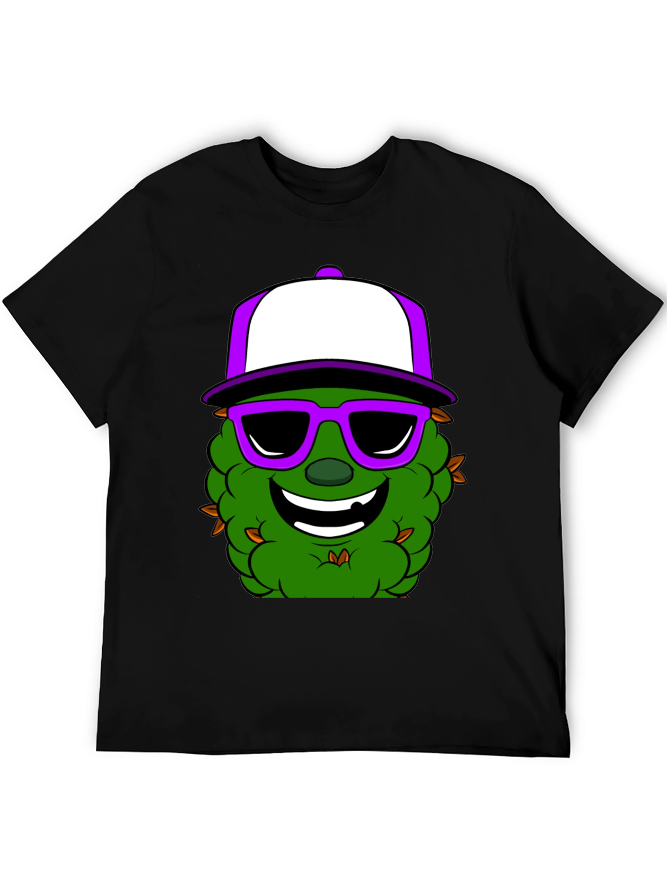 Cool Cannabis Cartoon Black T-Shirt