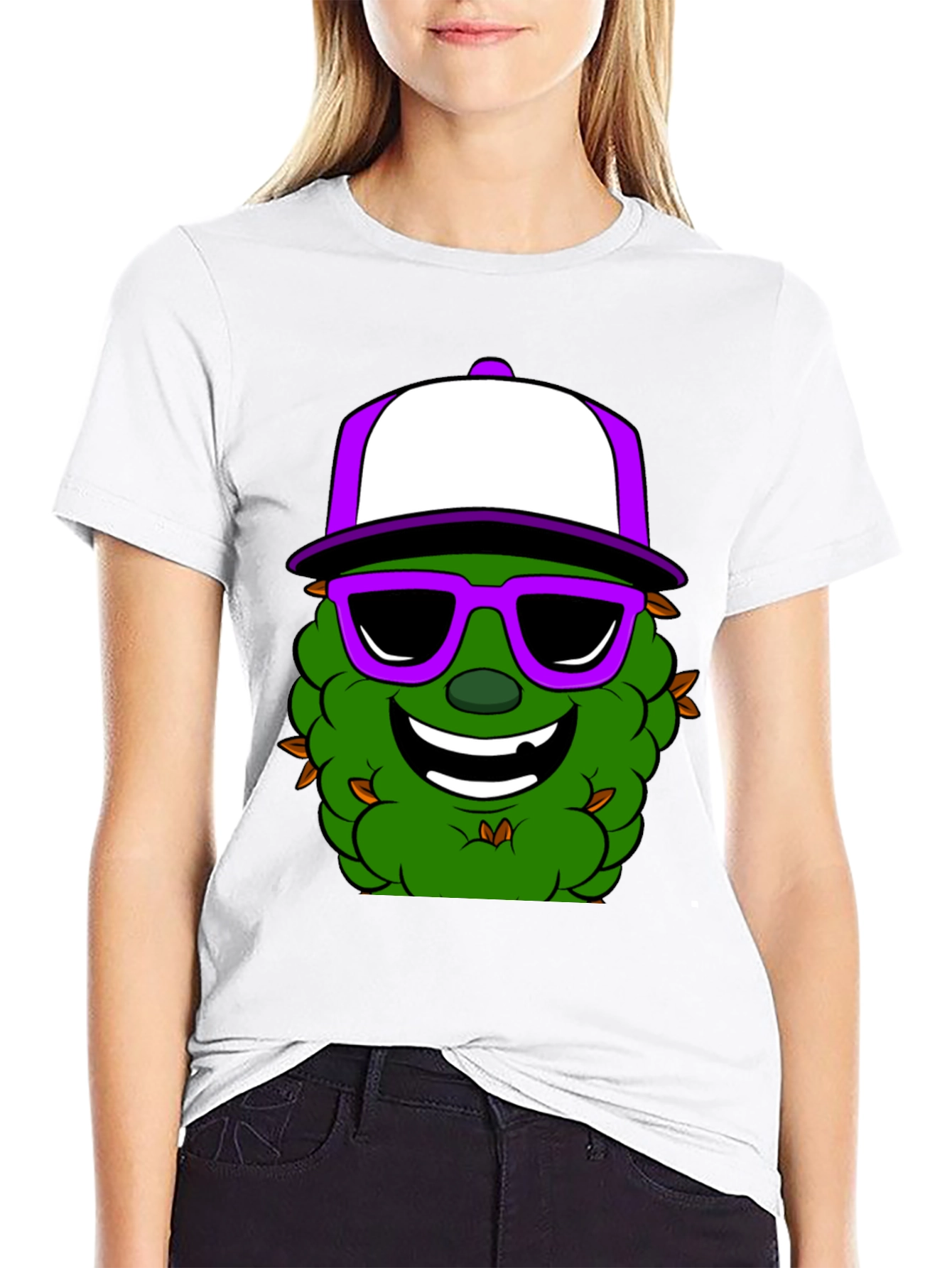 Cool Cannabis Cartoon Black T-Shirt