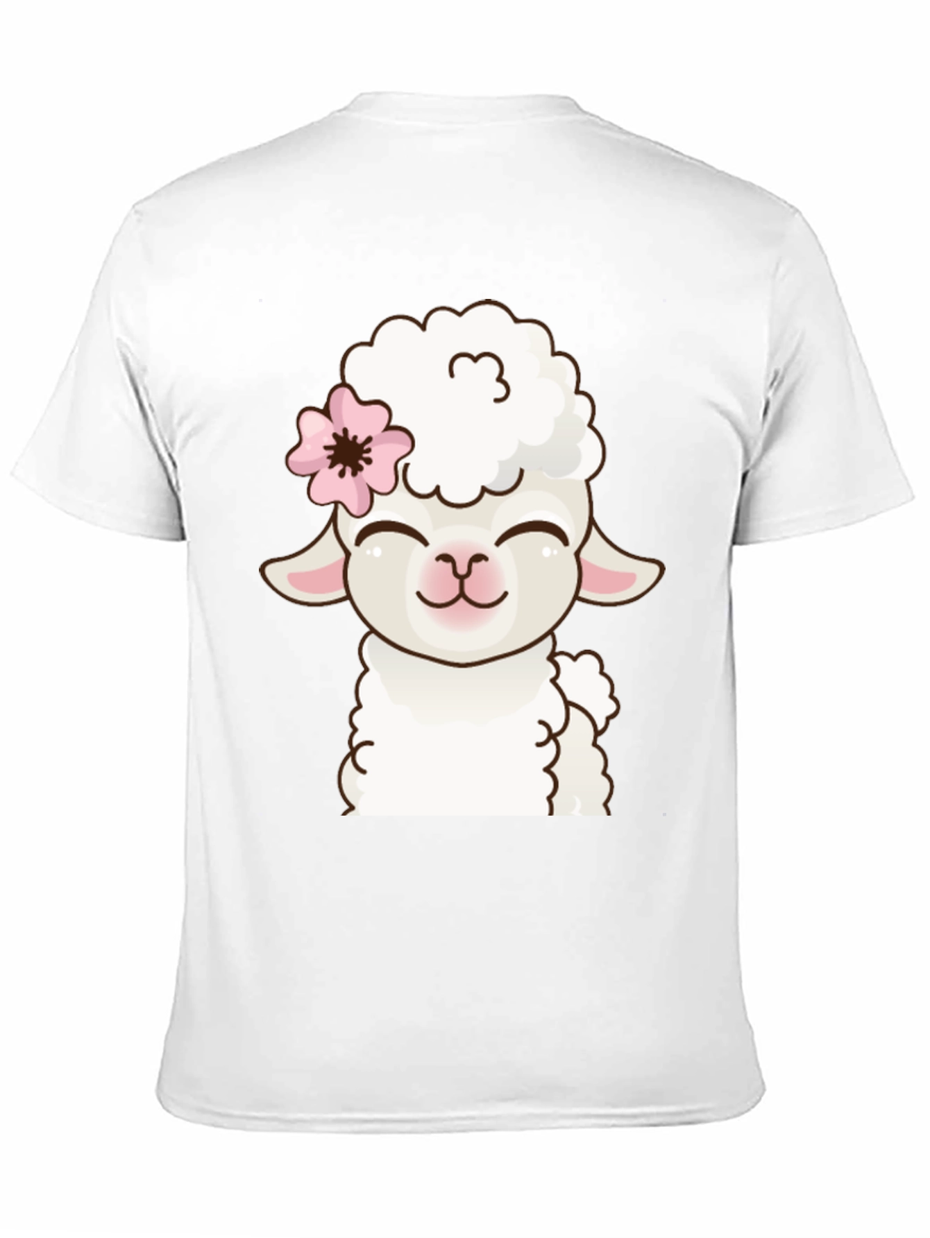 Cute Sheep Graphic Black T-Shirt