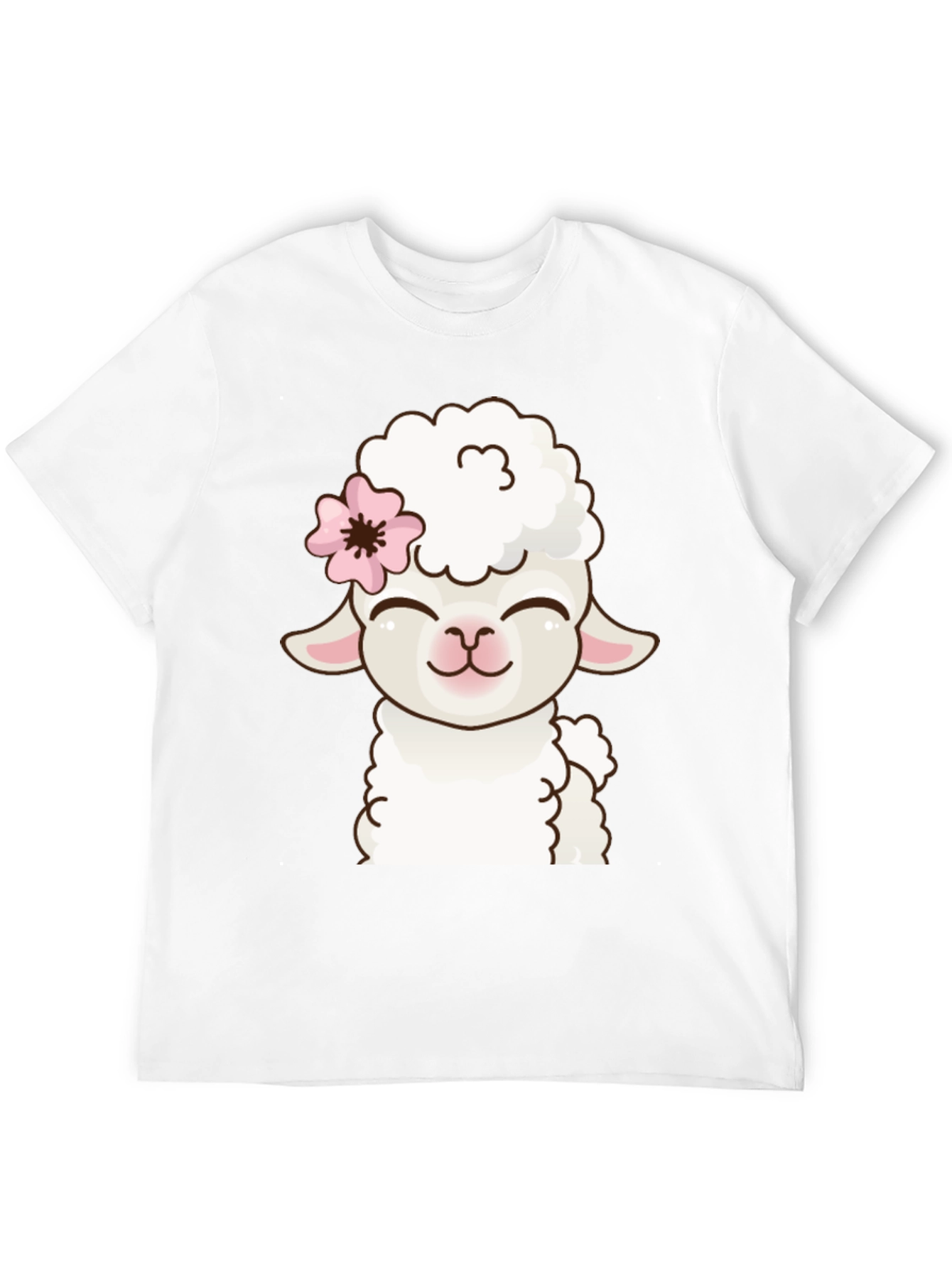 Cute Sheep Graphic Black T-Shirt