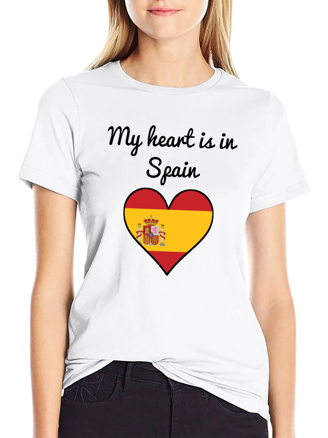 My Heart is in Spain T-Shirt - Black