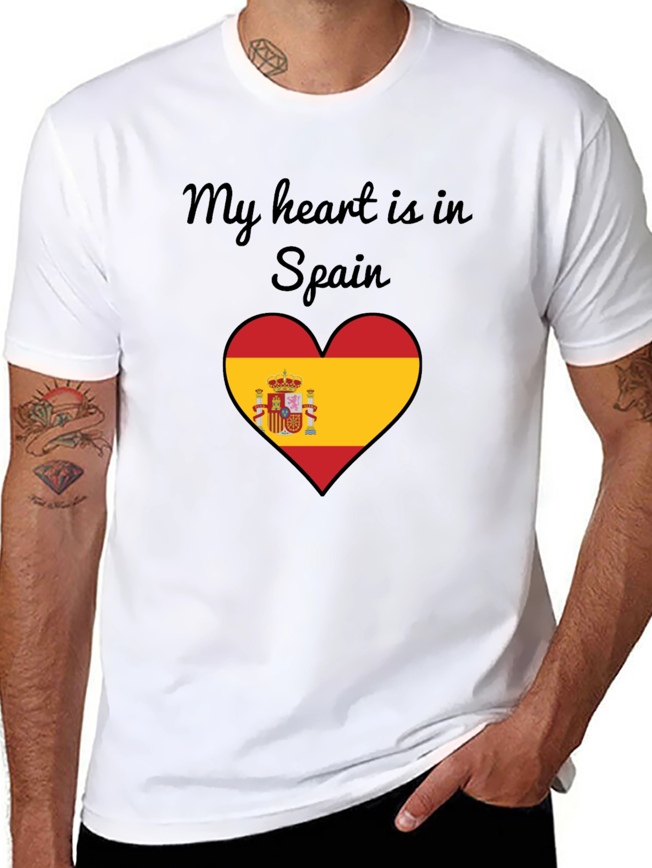 My Heart is in Spain T-Shirt - Black