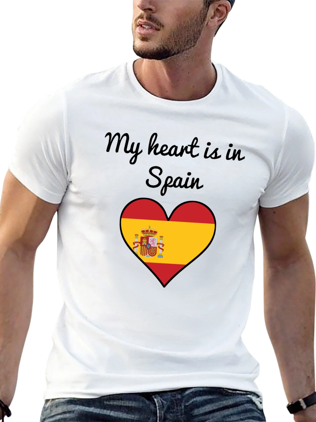 My Heart is in Spain T-Shirt - Black
