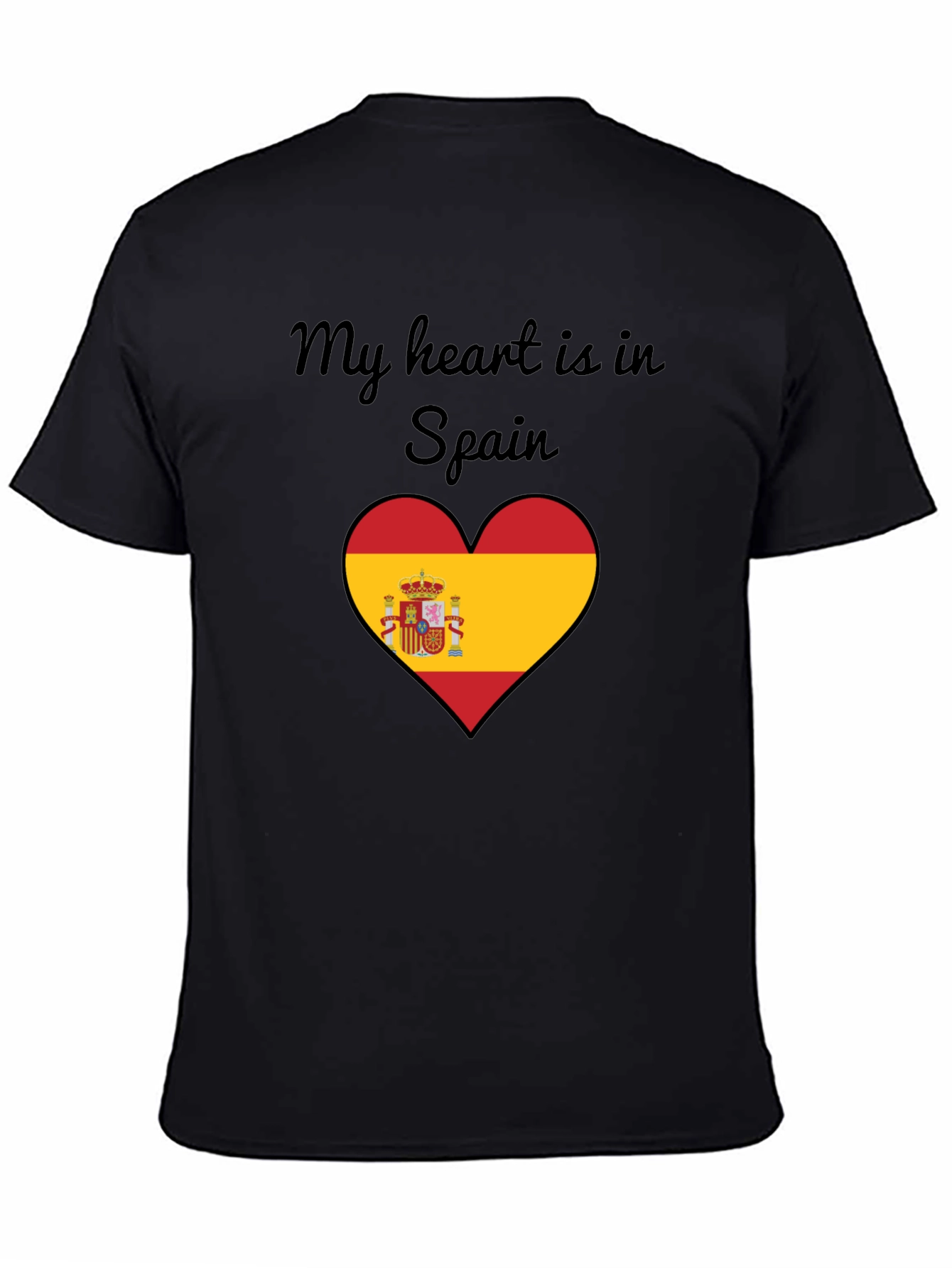 My Heart is in Spain T-Shirt - Black