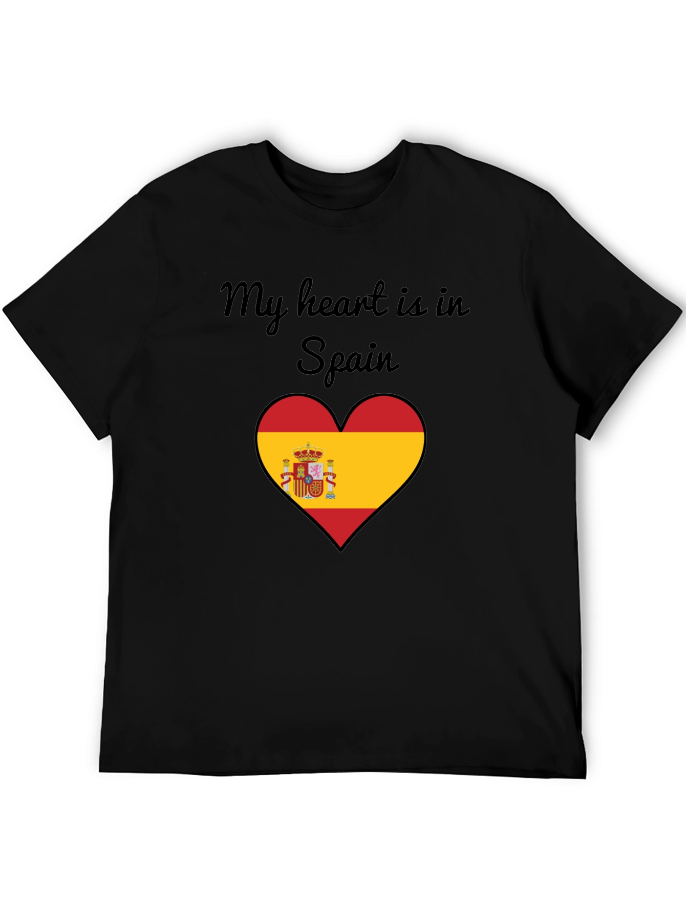 My Heart is in Spain T-Shirt - Black