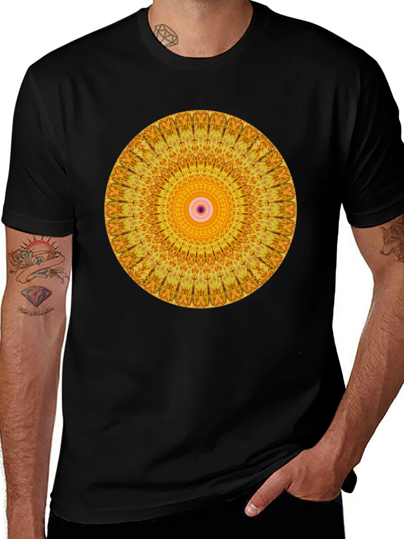 Mandala Graphic Black T-Shirt