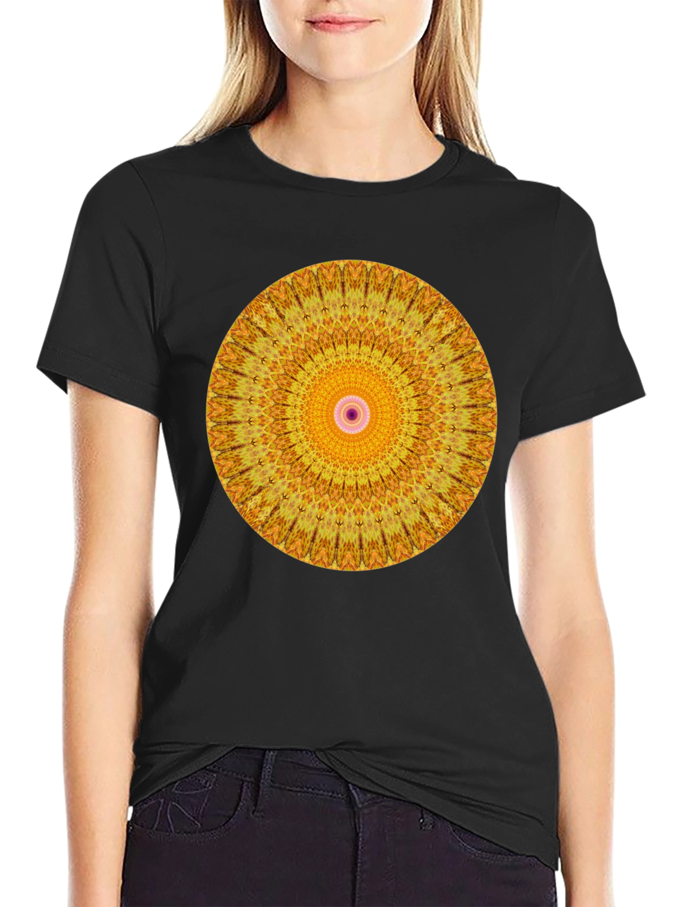 Mandala Graphic Black T-Shirt