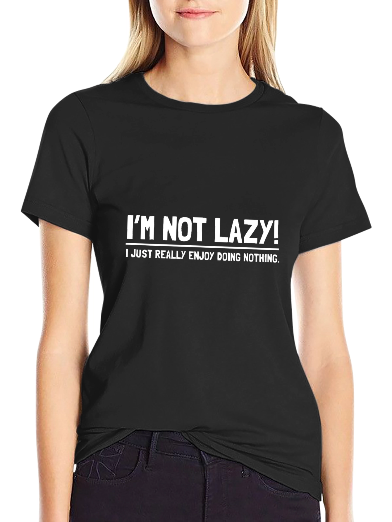 Funny Im Not Lazy T-Shirt - Mens Black Tee