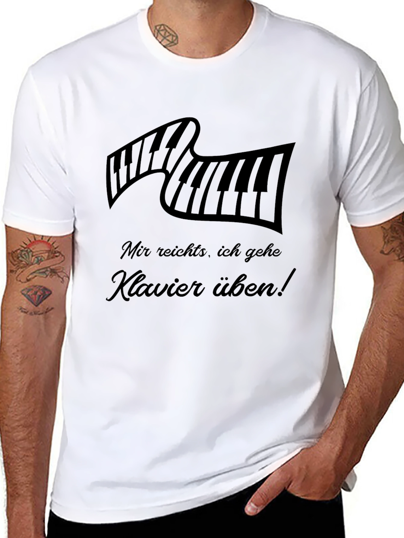 Piano Keyboard T-Shirt - Klavier Üben!
