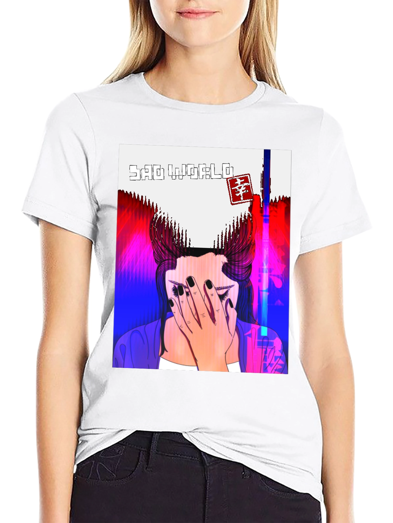 Sad World Graphic Tee - Unisex Black T-Shirt