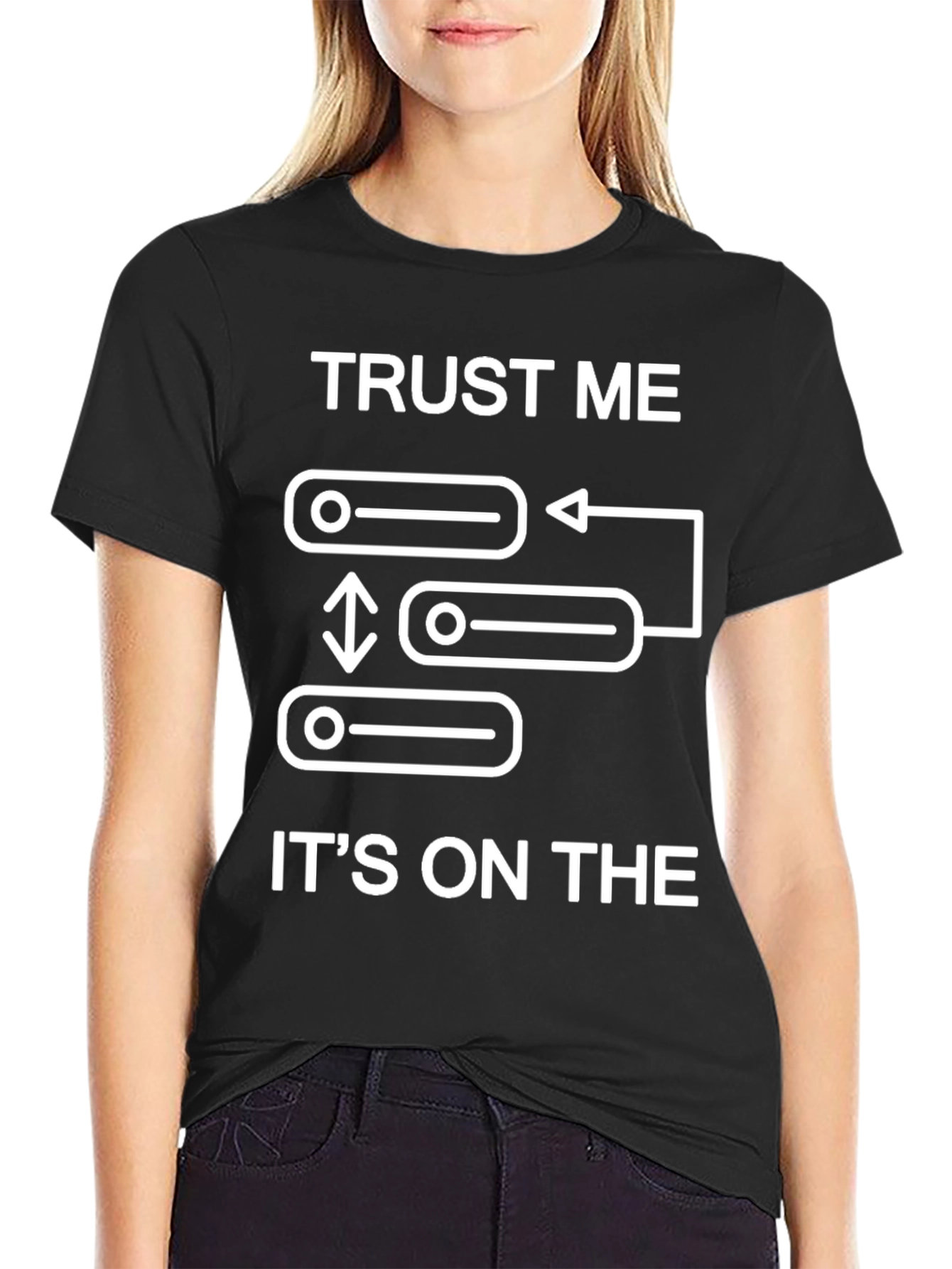 Trust Me Its On The Cloud Black T-Shirt