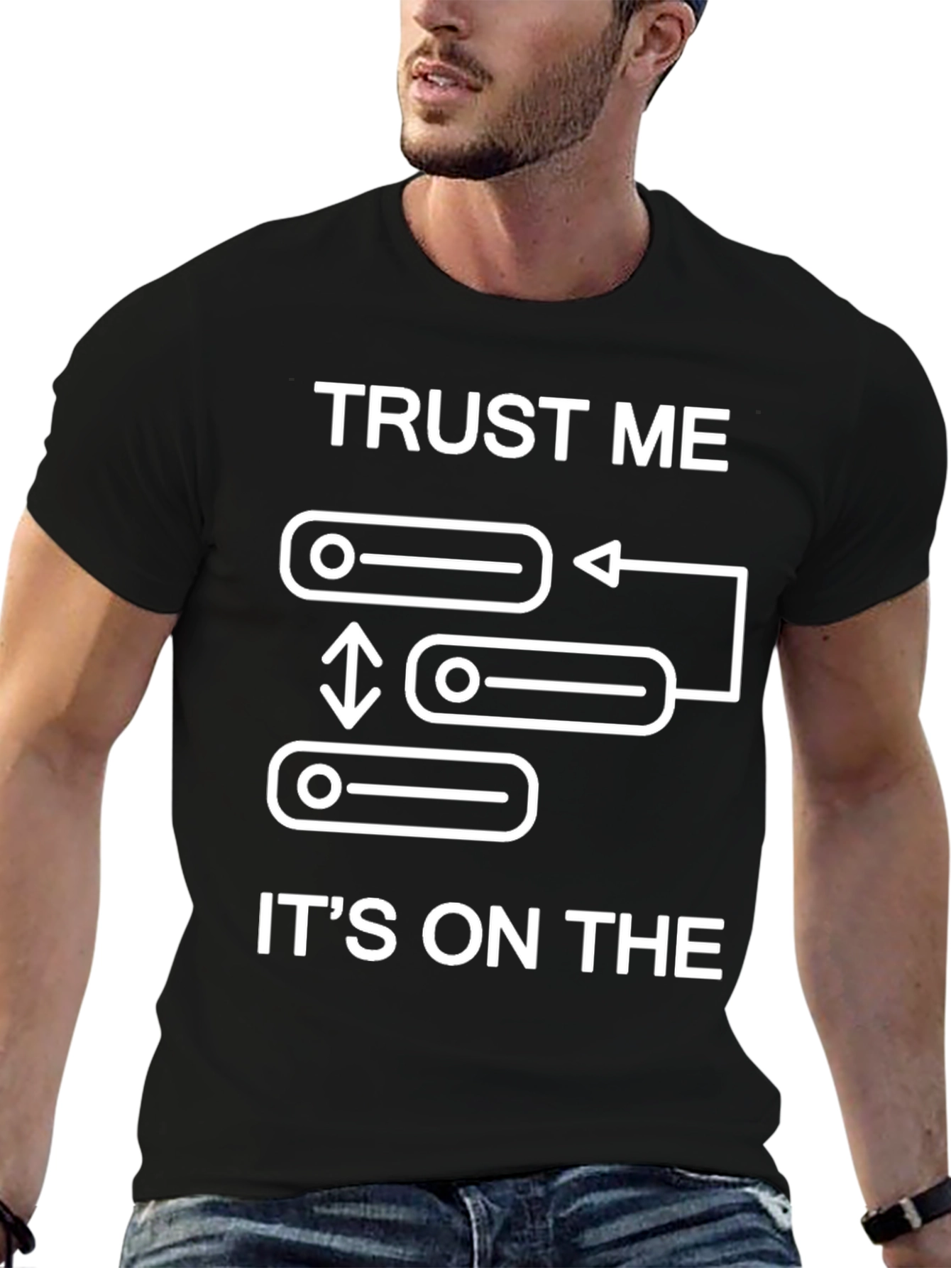 Trust Me Its On The Cloud Black T-Shirt