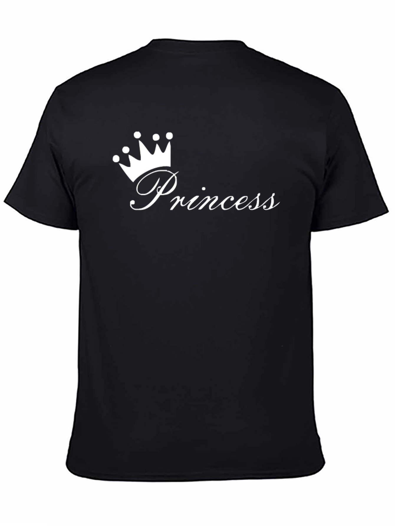 Princess Crown Graphic Tee - Stylish Black T-Shirt