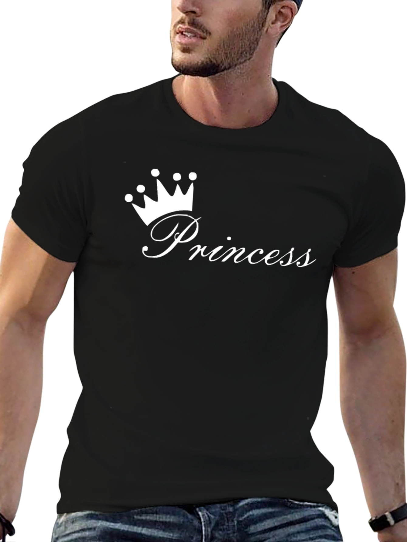 Princess Crown Graphic Tee - Stylish Black T-Shirt