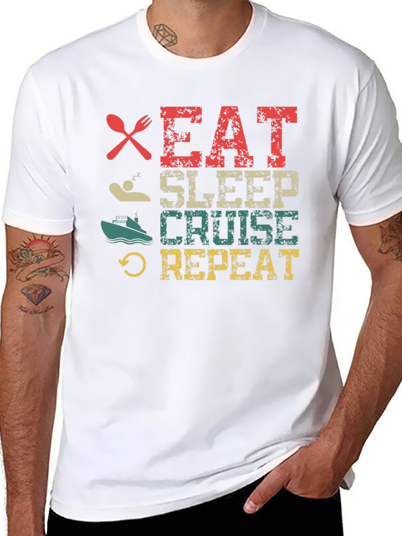 Eat Sleep Cruise Repeat T-Shirt