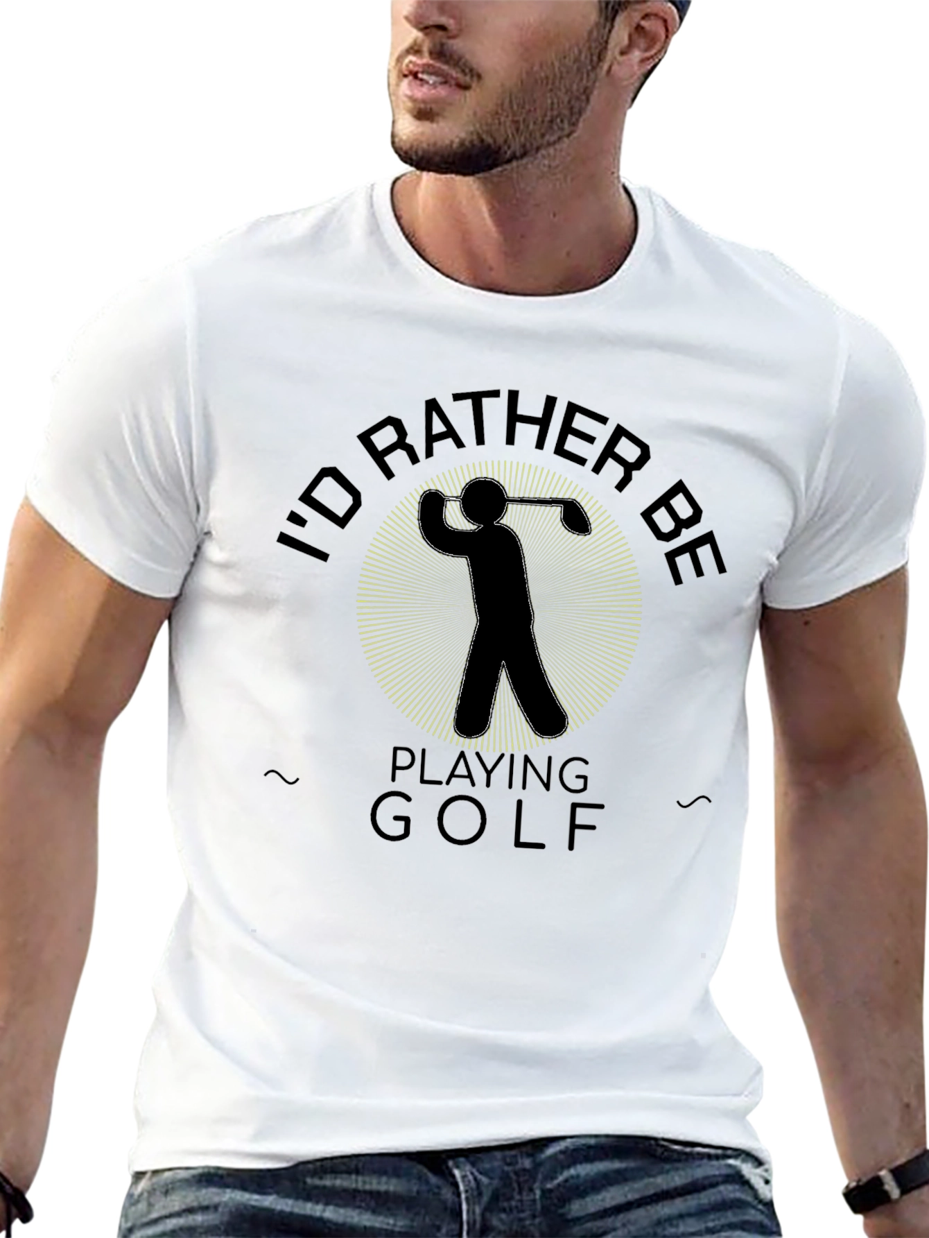 Funny Golf T-Shirt: Id Rather Be Playing Golf