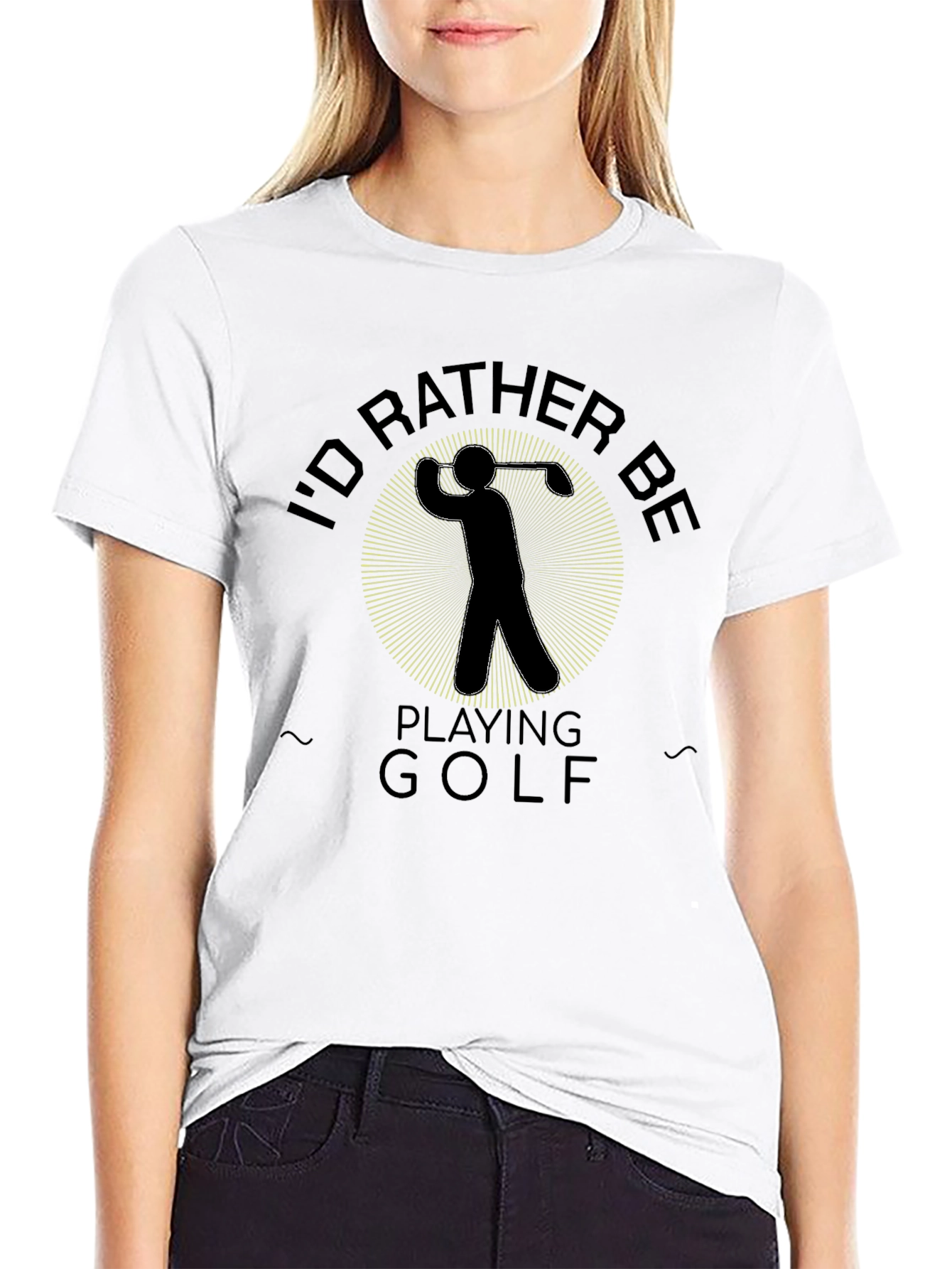 Funny Golf T-Shirt: Id Rather Be Playing Golf