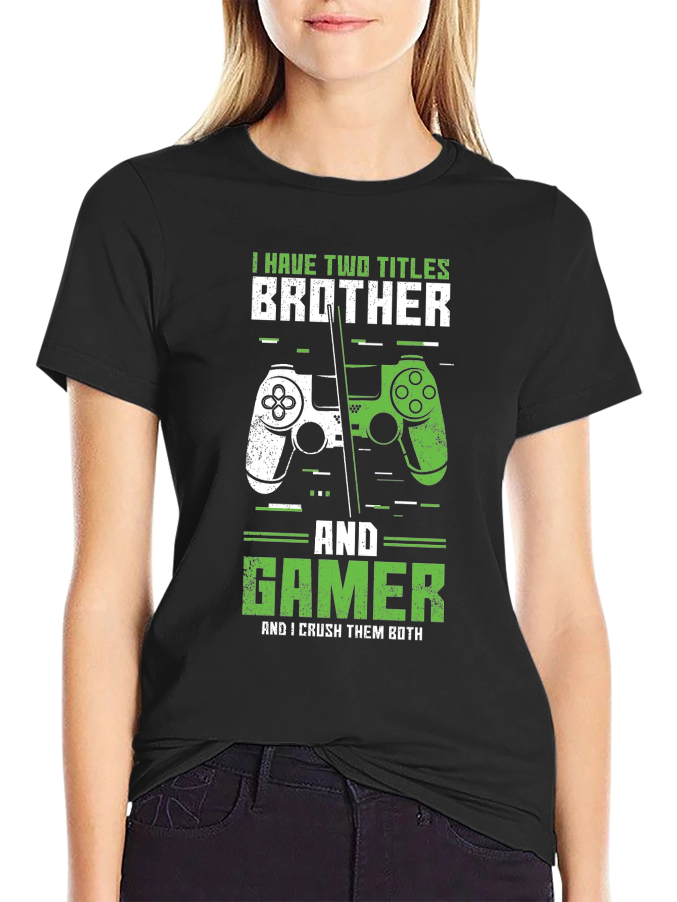 Brother & Gamer T-Shirt - Crush Them Both!